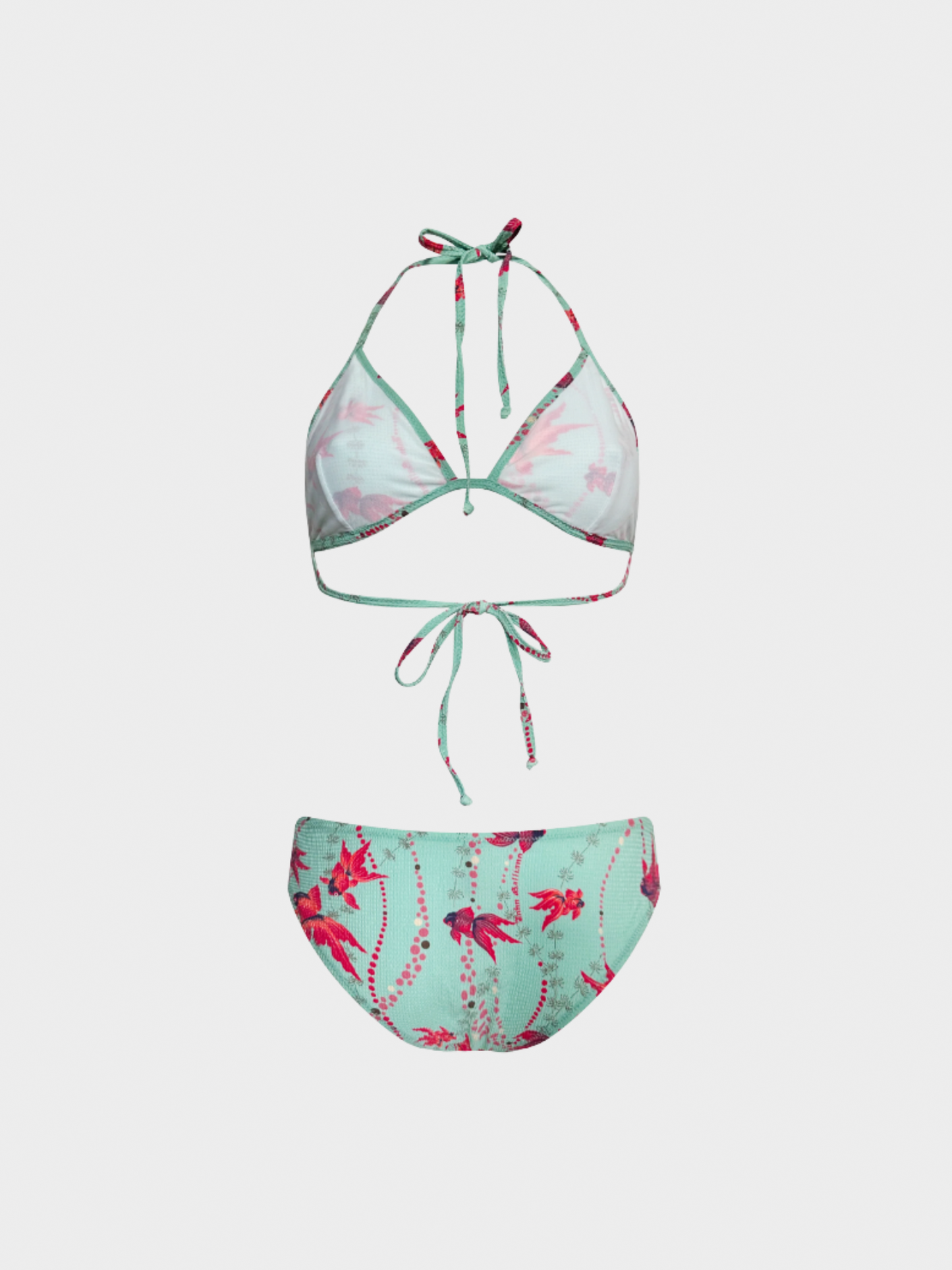 John Galliano SS 2003 Floral Turquoise Bikini