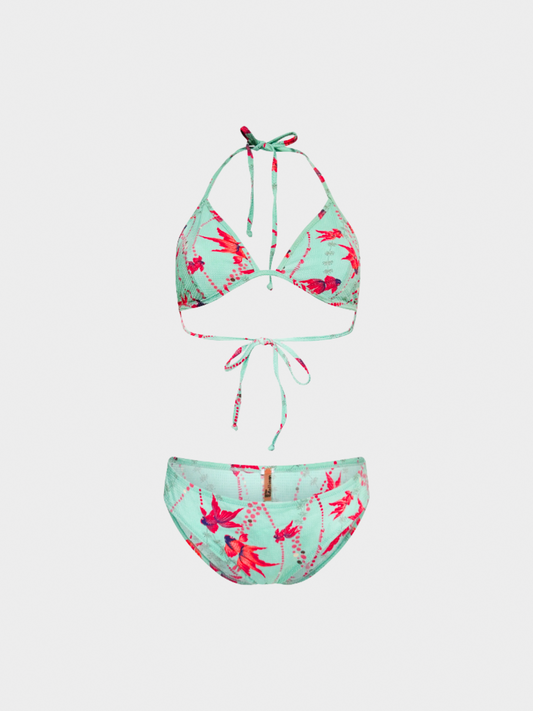 John Galliano SS 2003 Floral Turquoise Bikini