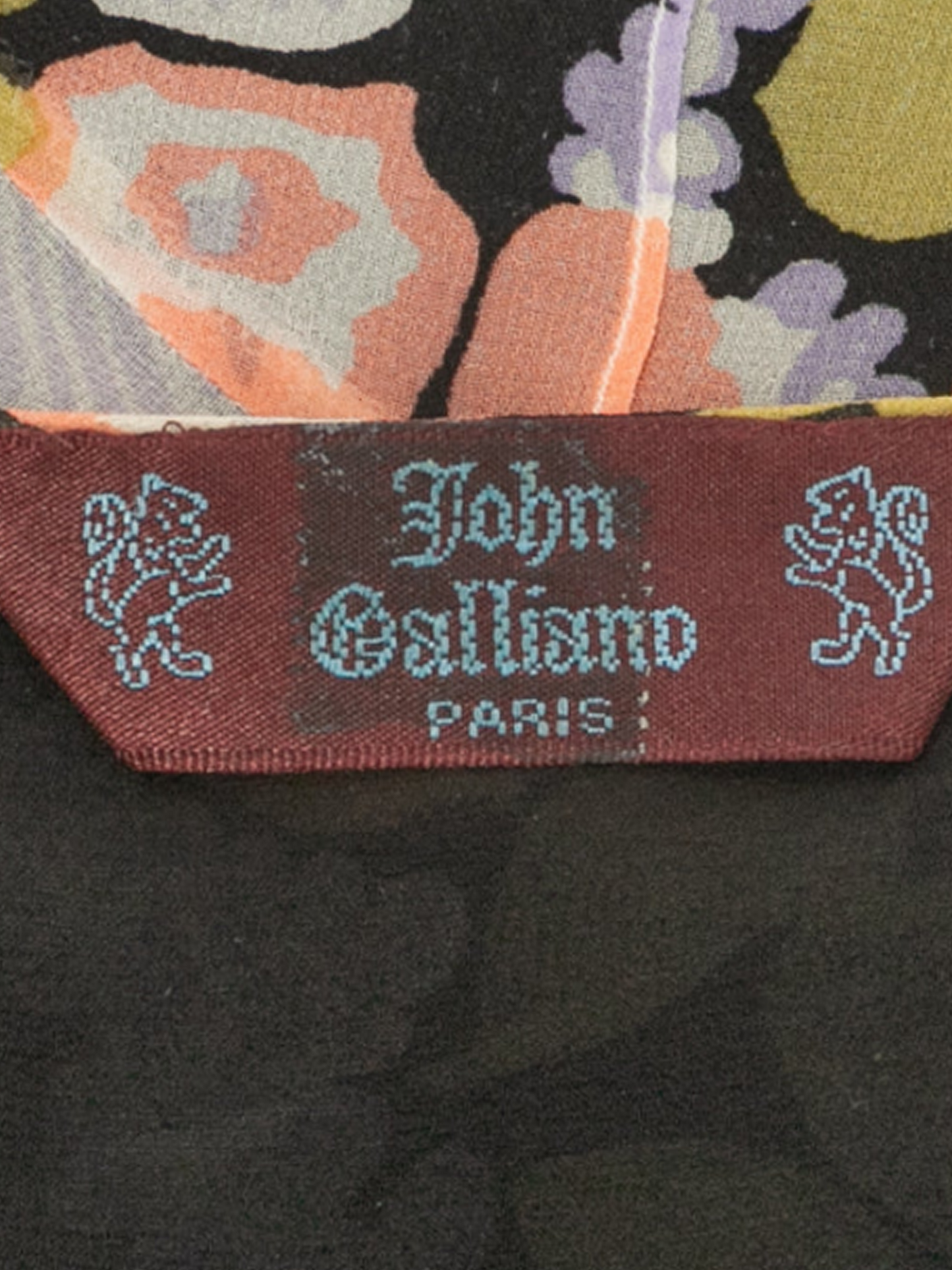 John Galliano 1990s Floral Multicoloured Silk Dress