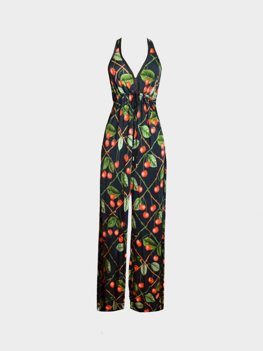 John Galliano FW 2003 Cherry Print Jumpsuit