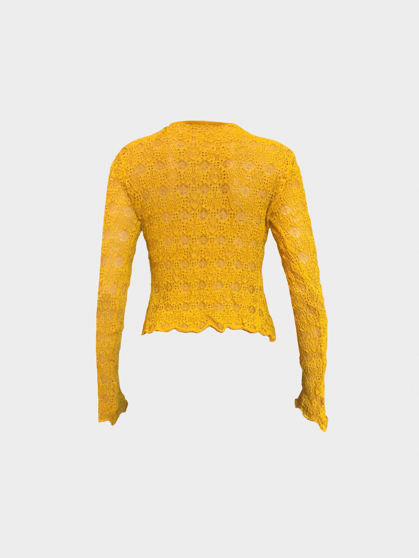 Christian Dior 2000s Yellow Lace Cardigan Top