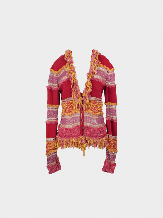John Galliano FW 2004 Multicoloured Cashmere and Mohair Cardigan