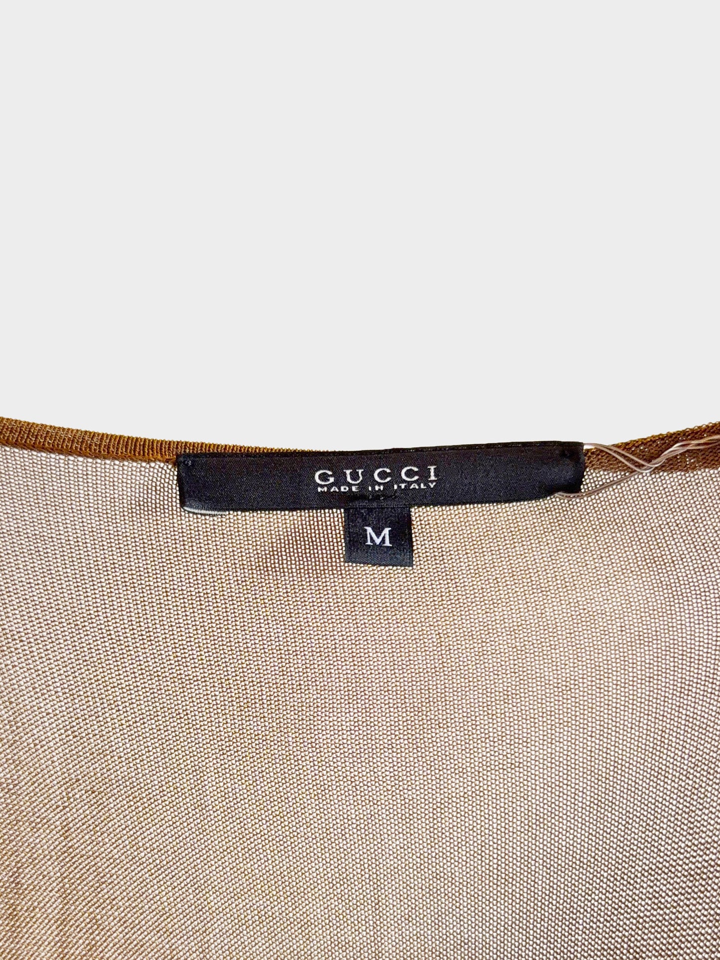 Gucci 2012 Bronze Viscose Sleeveless Knitted Dress