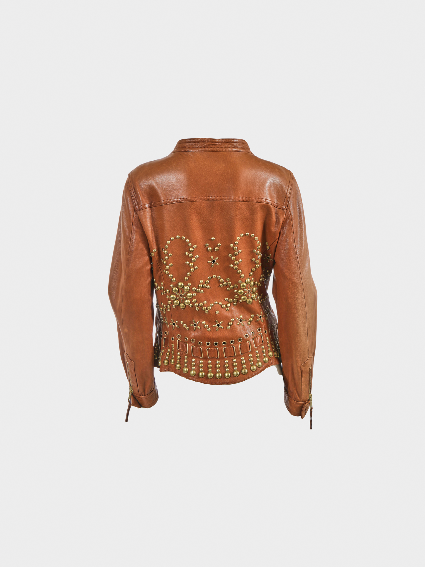 Gianfranco Ferré SS 2006 Brown Sequined Leather Jacket