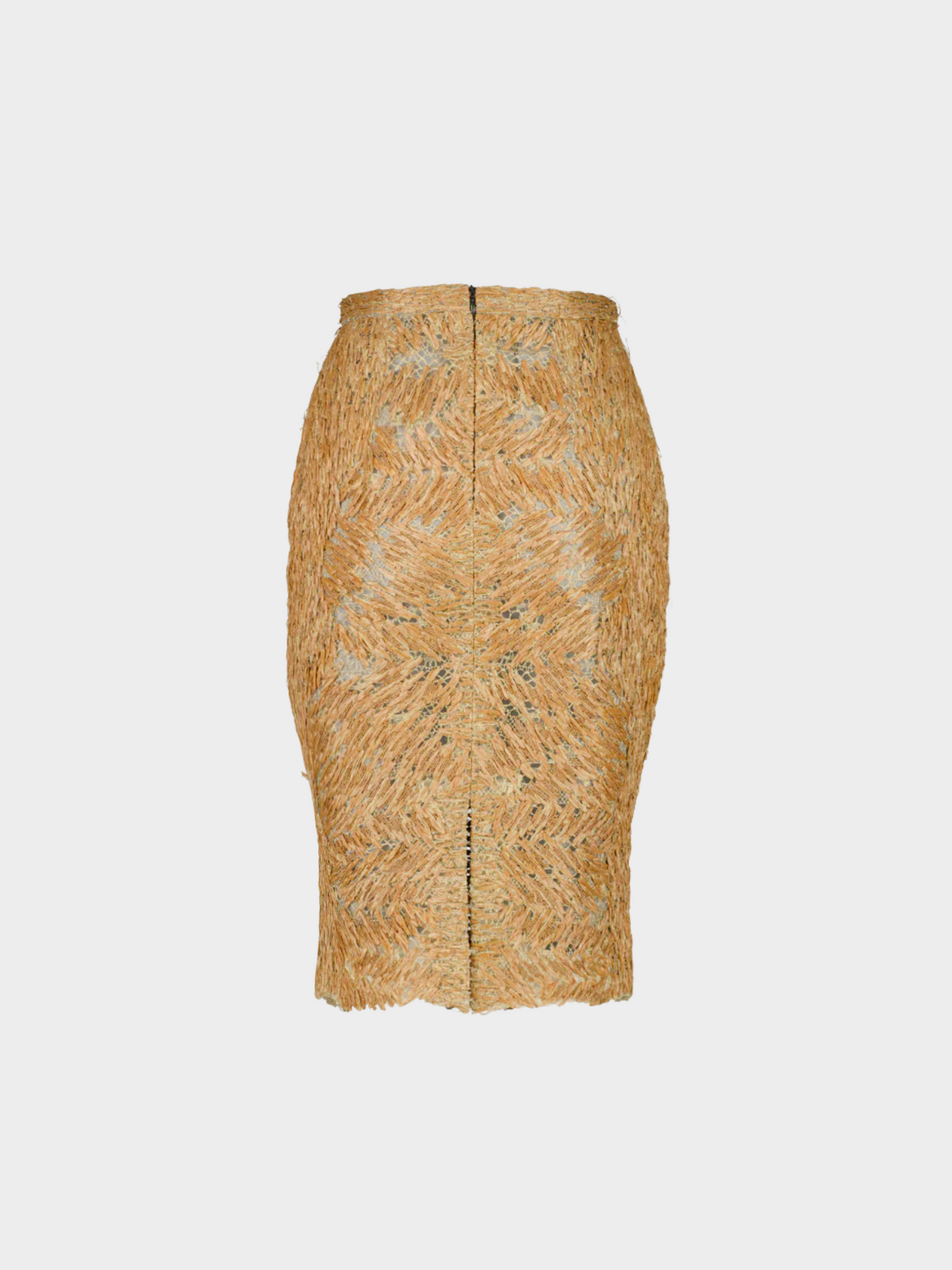 Gianfranco Ferre 1980s Gold Raffia Skirt