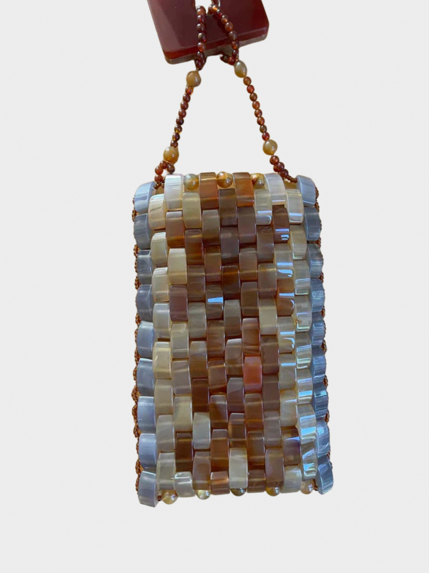 Giorgio Armani 1990s Agate Beaded Mosaic Evening Bag