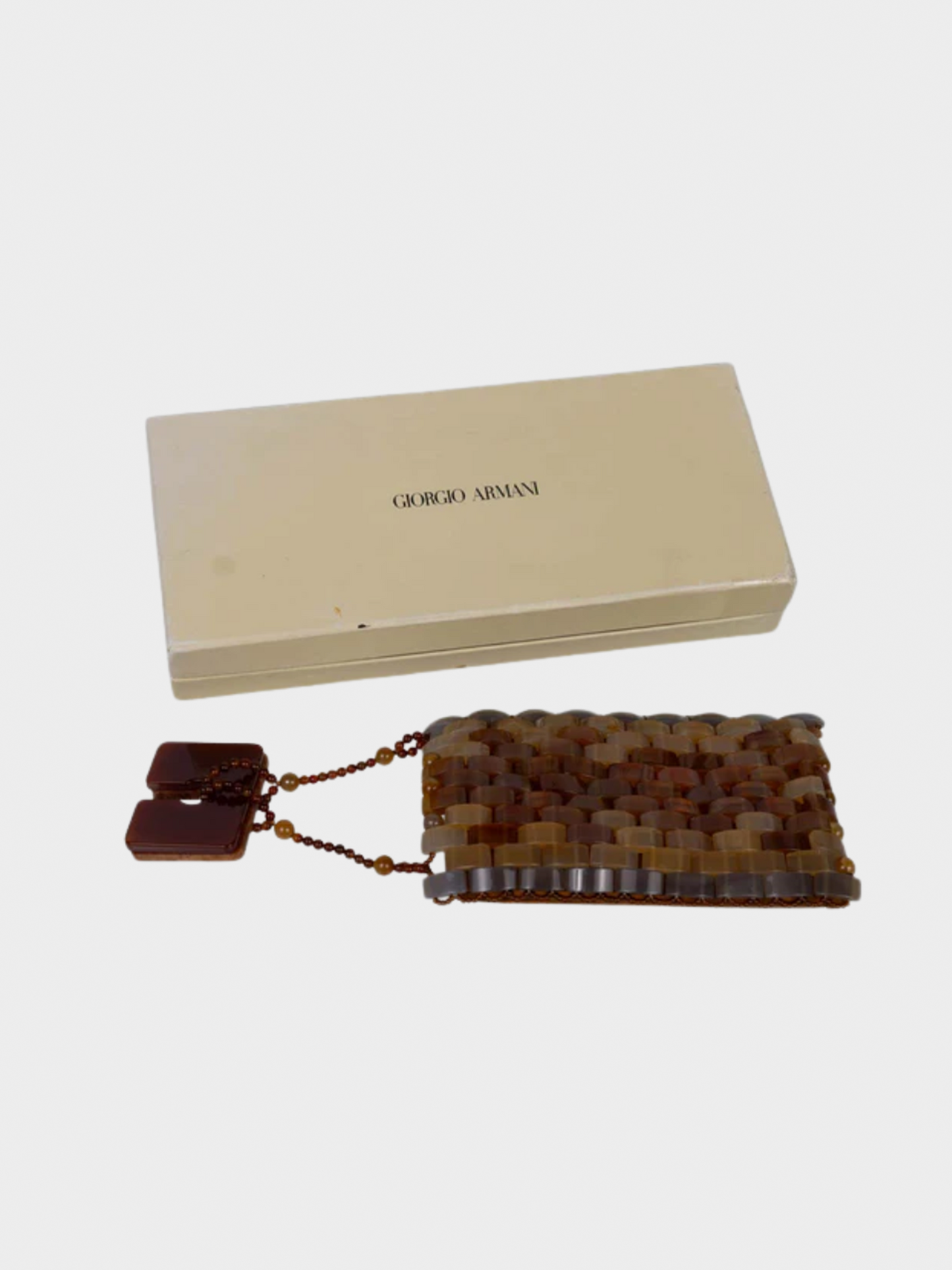 Giorgio Armani 1990s Agate Beaded Mosaic Evening Bag