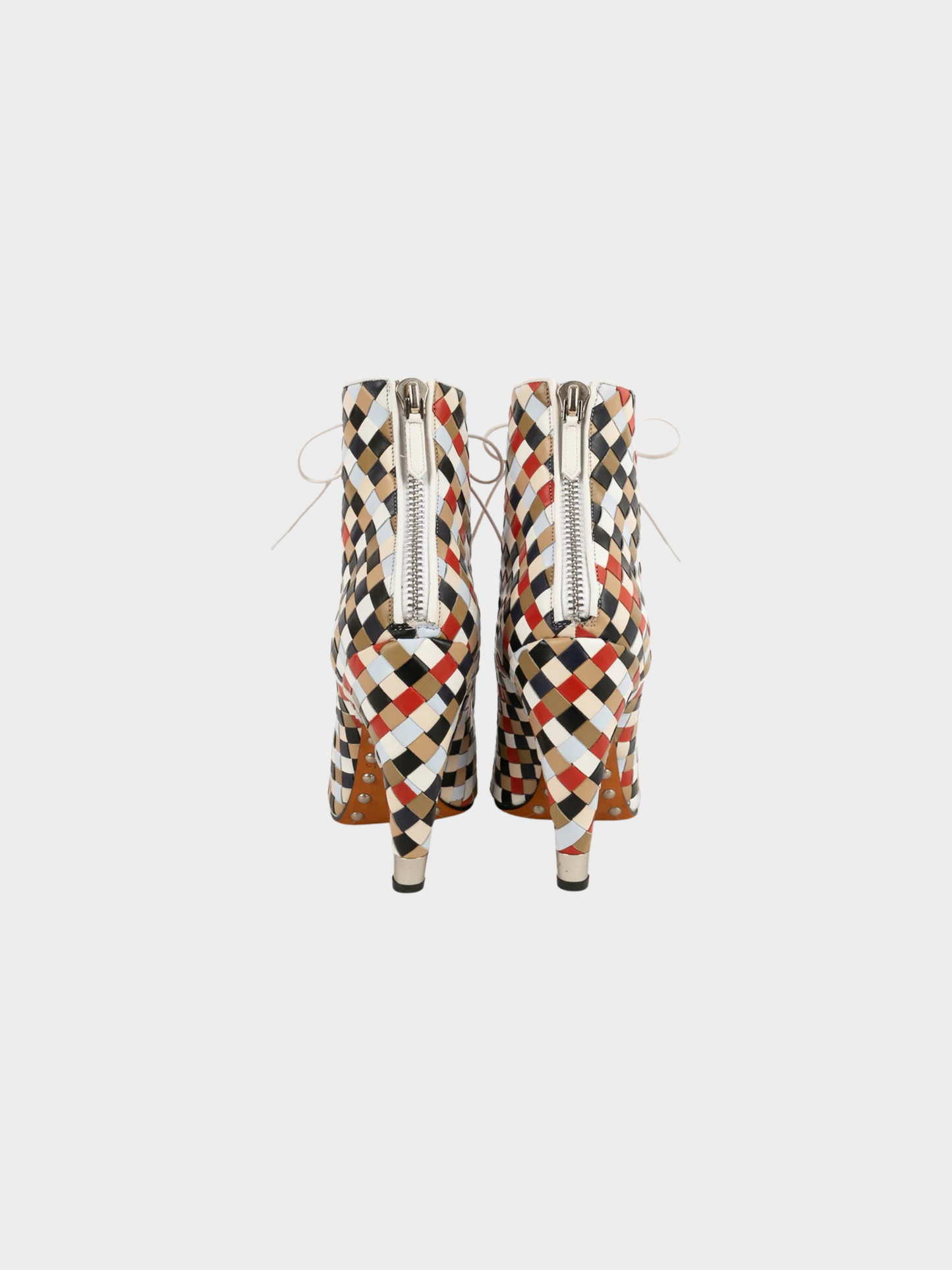 Givenchy 2010s Multicoloured Braided Leather Boots