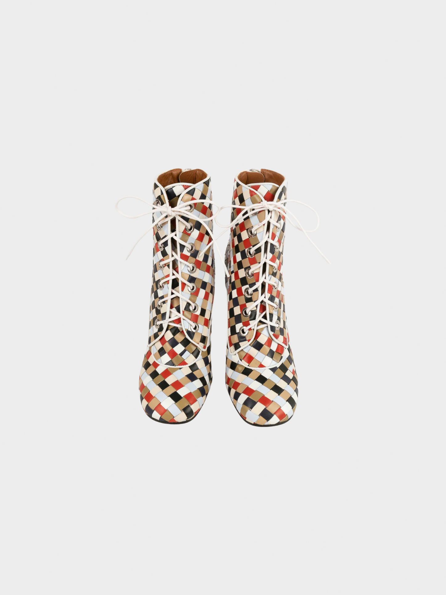 Givenchy 2010s Multicoloured Braided Leather Boots