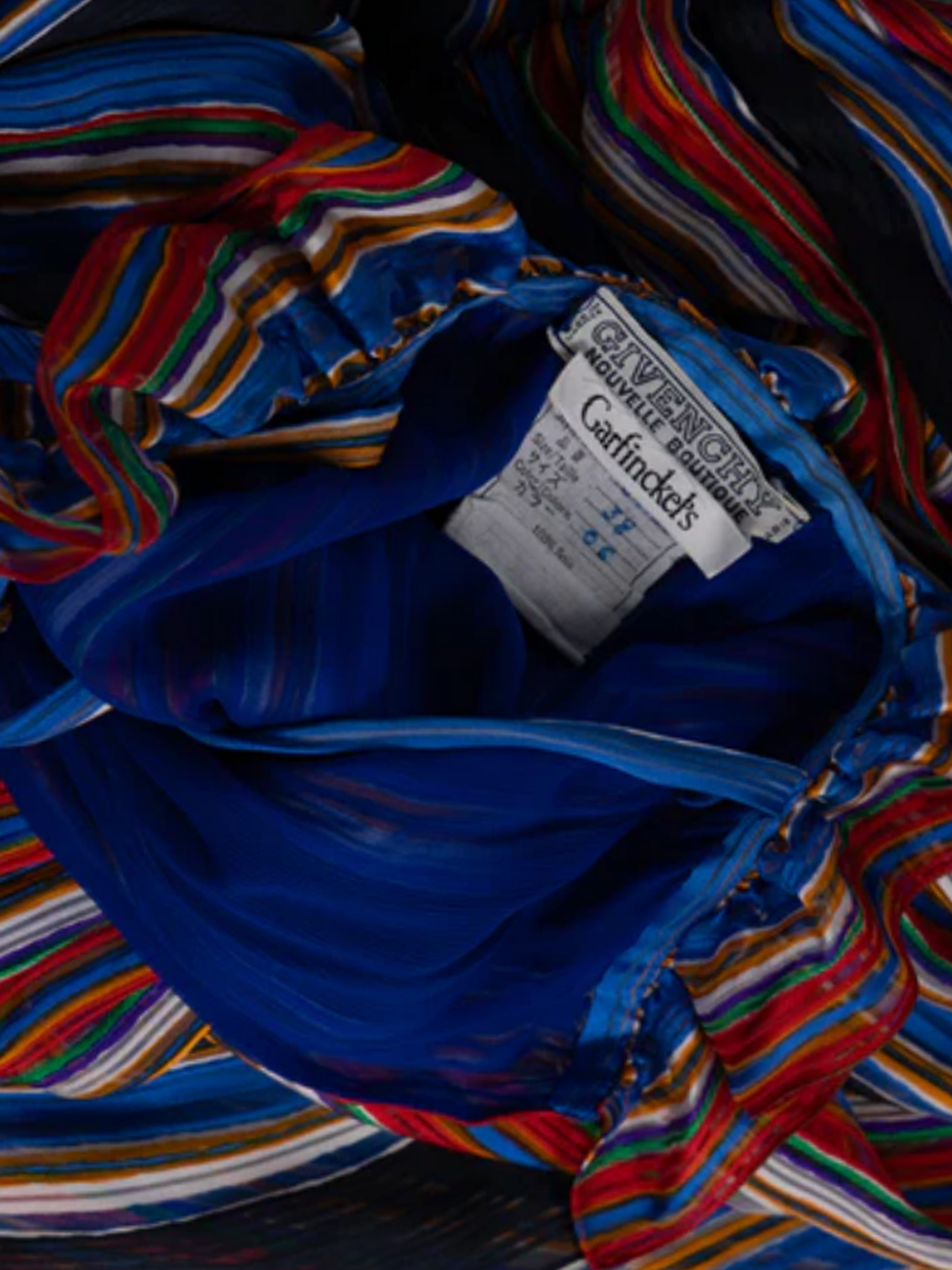 Givenchy 1970s Rainbow Stripe Silk Maxi Dress and Shawl Set