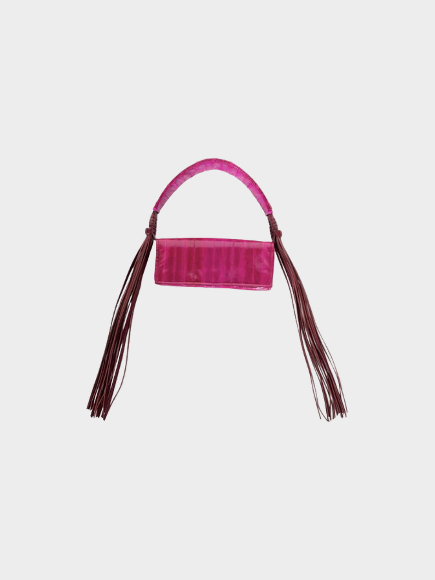 Givenchy Fall 2009 Magenta Eel Skin Leather Fringe Shoulder Bag
