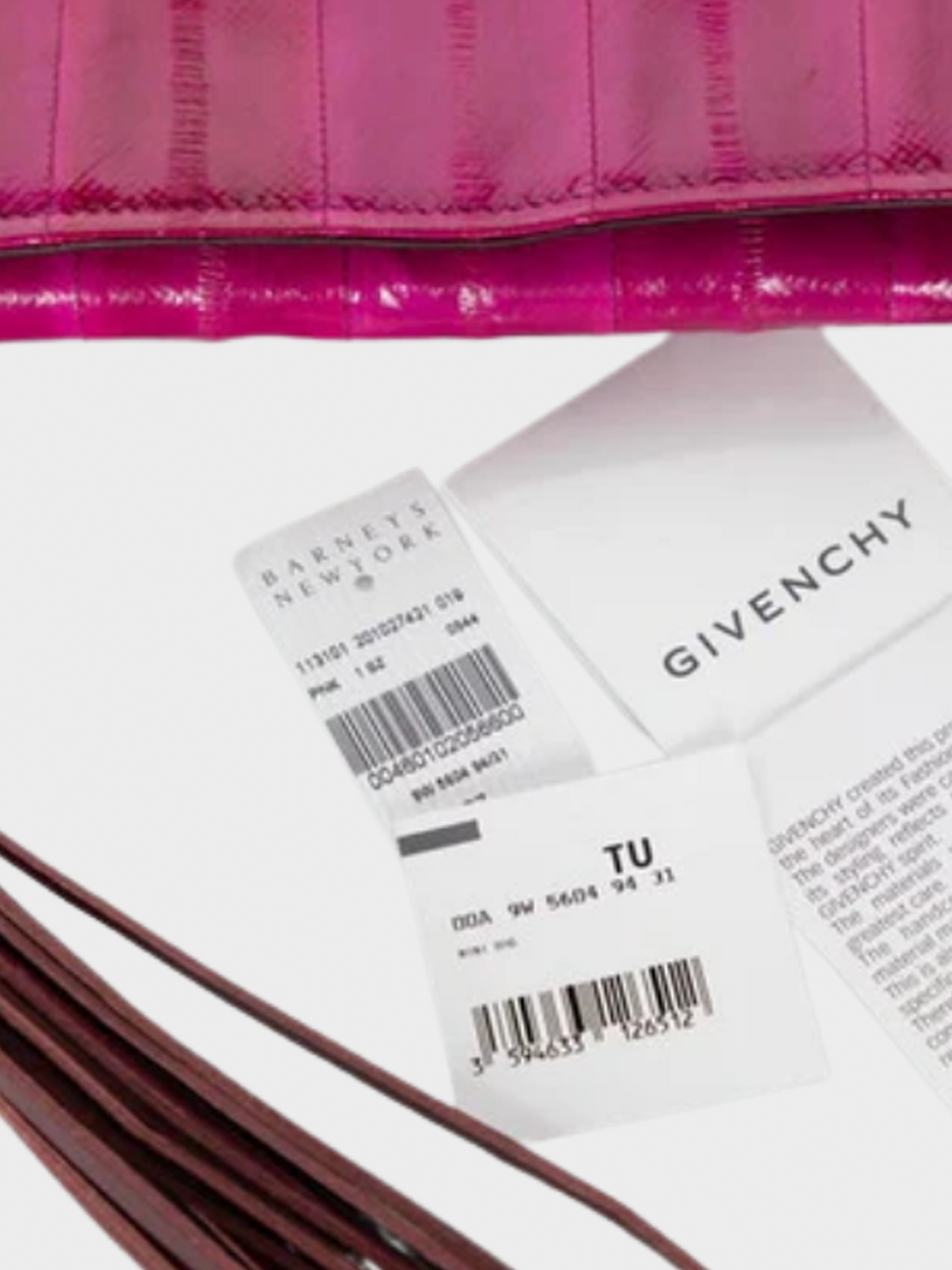 Givenchy Fall 2009 Magenta Eel Skin Leather Fringe Shoulder Bag