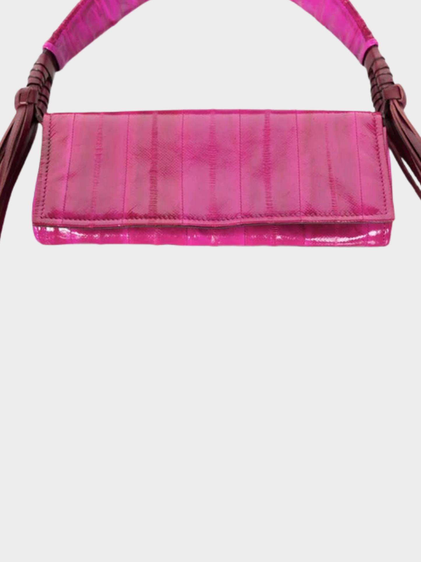 Givenchy Fall 2009 Magenta Eel Skin Leather Fringe Shoulder Bag