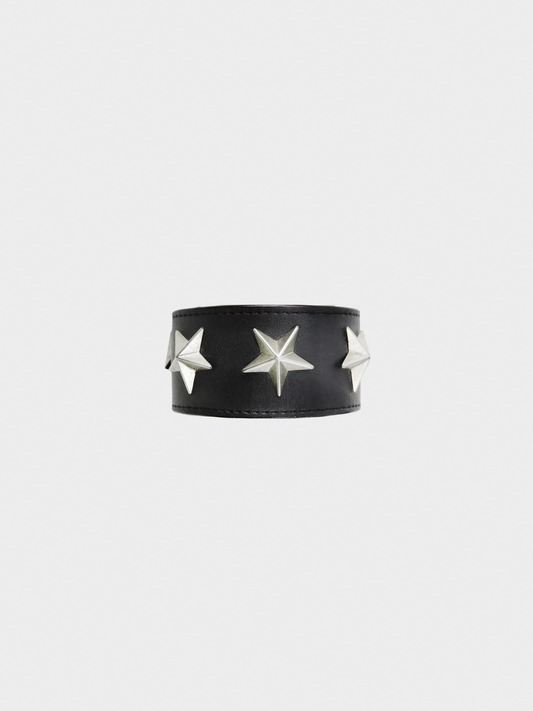 Givenchy 2010s Black Star Studded Bracelet