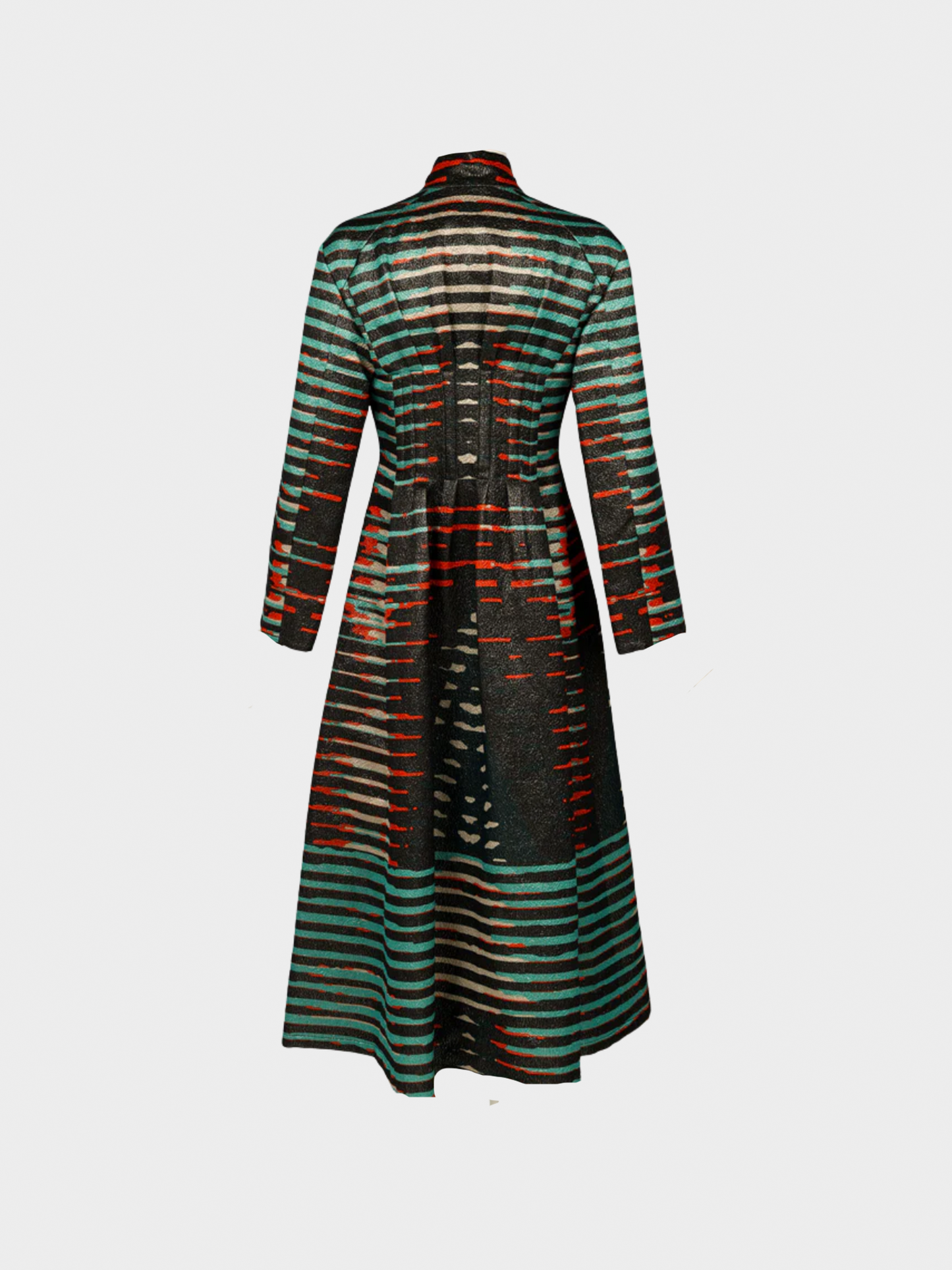 Giorgio Armani Pre-Fall 2017 Multicoloured Silk Wool Striped Coat