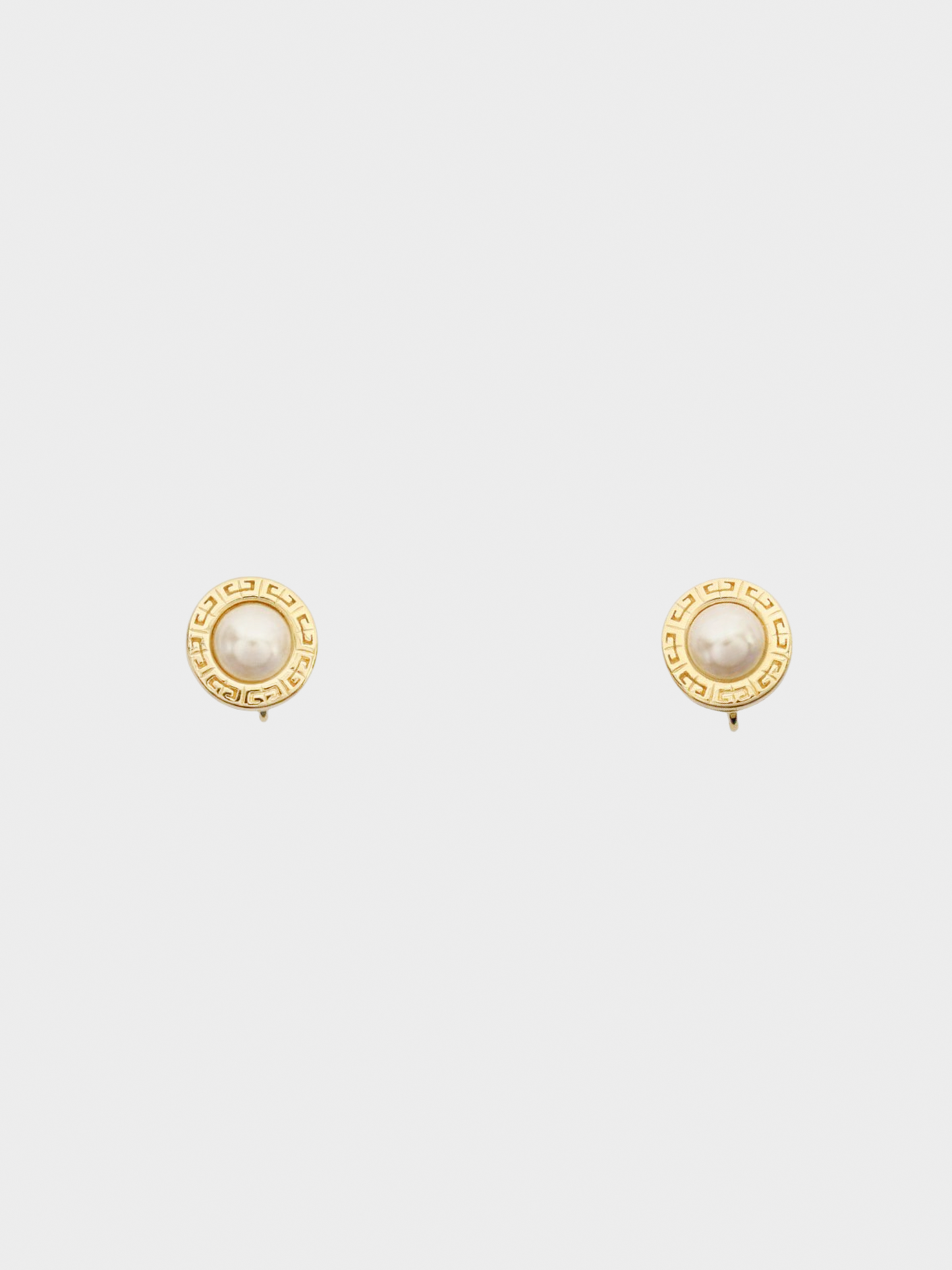 Givenchy 1980s Gold Pearl Earrings