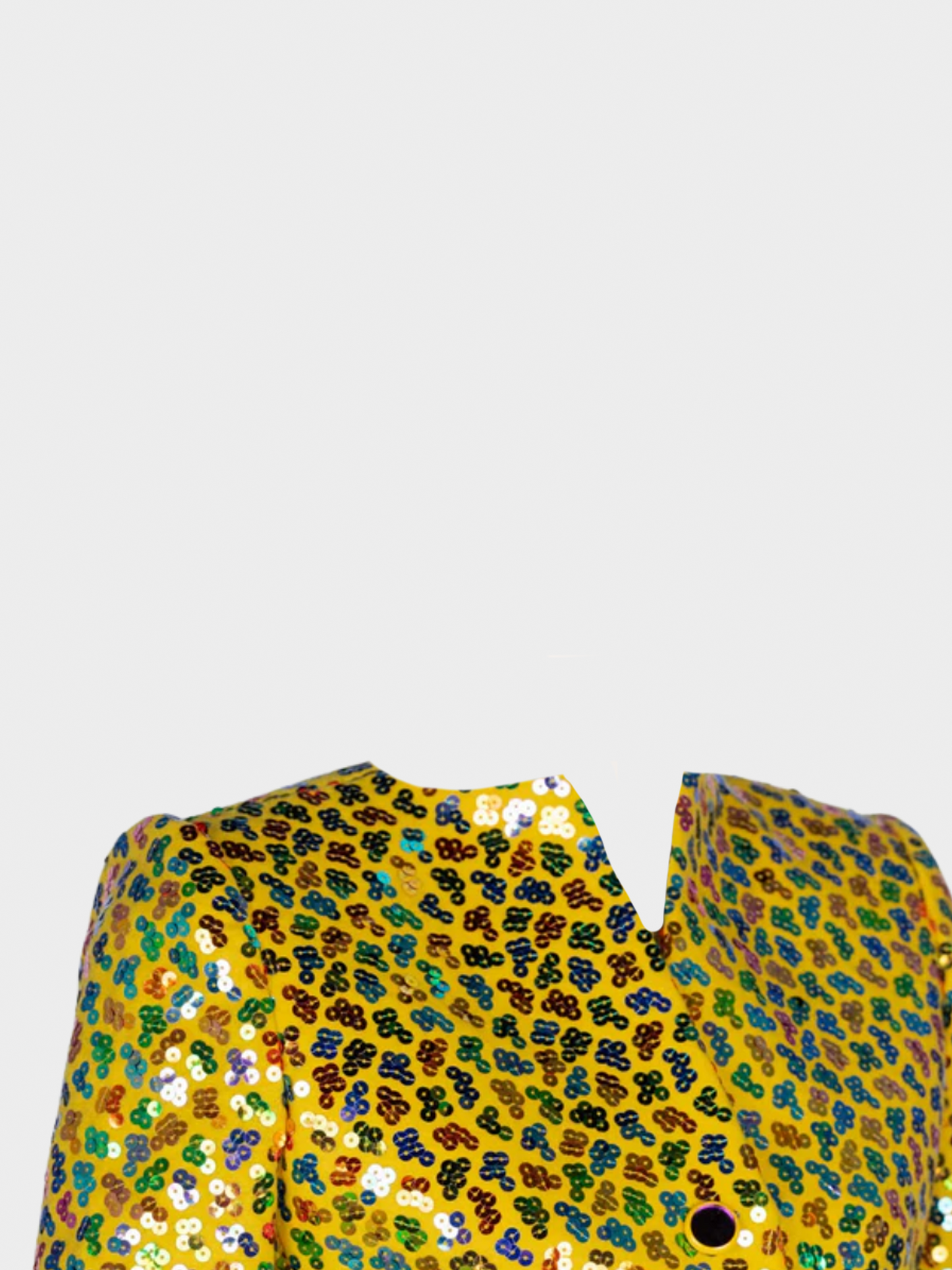Givenchy 1980s Yellow Wool Multicoloured Sequin Jacket