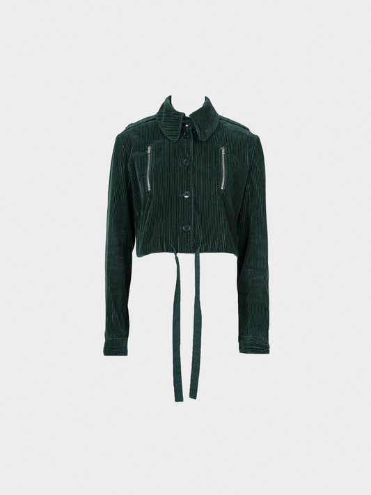 Miu Miu FW 2002 Dark Green Corduroy Jacket