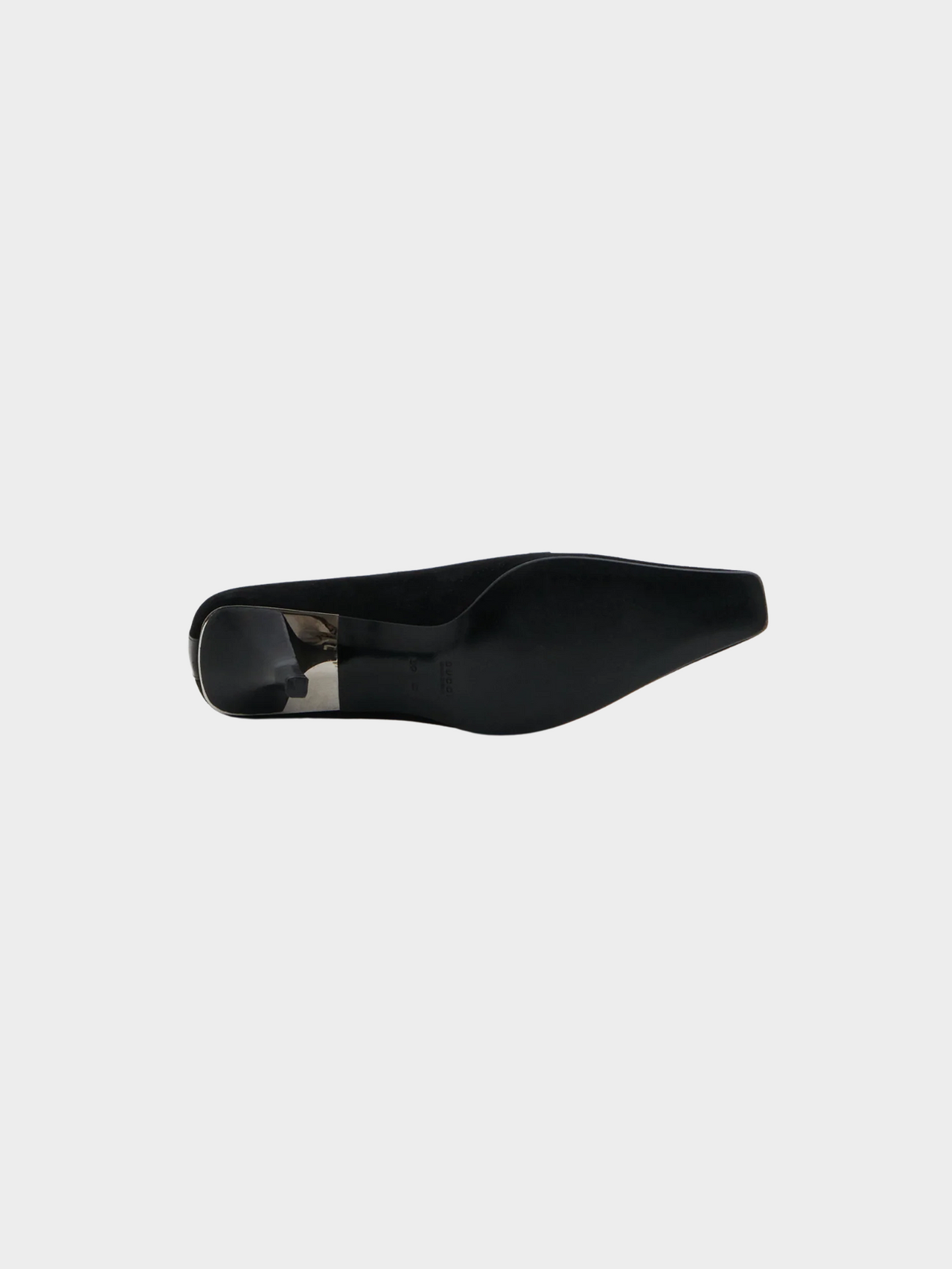 Gucci by Tom Ford SS 1998 Black GG Pointed Toe Kitten Heels