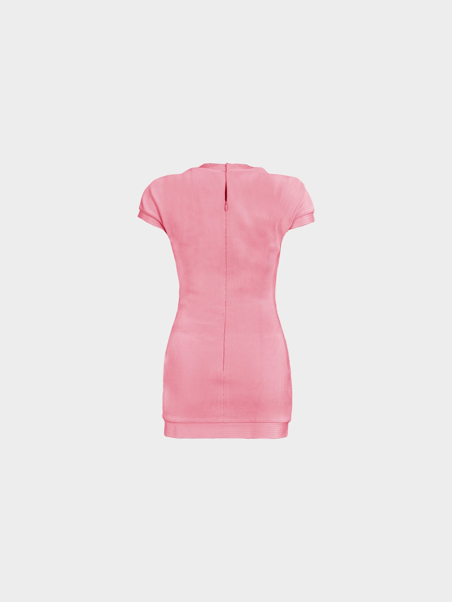 Gianni Versace 2000s Pink Viscose Fitted Mini Dress