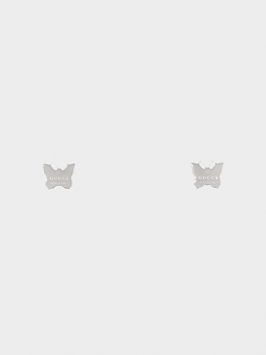 Gucci 2010s Silver 925 Butterfly Earrings