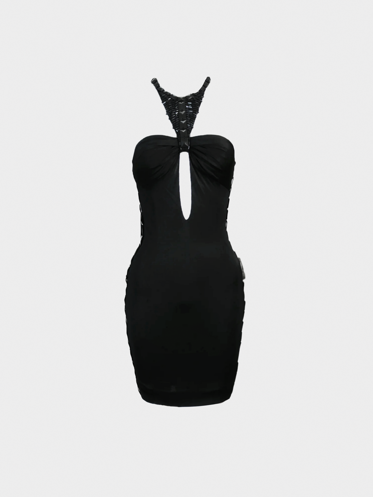 Gucci by Tom Ford FW 2004 Black Cutout Beaded Dress