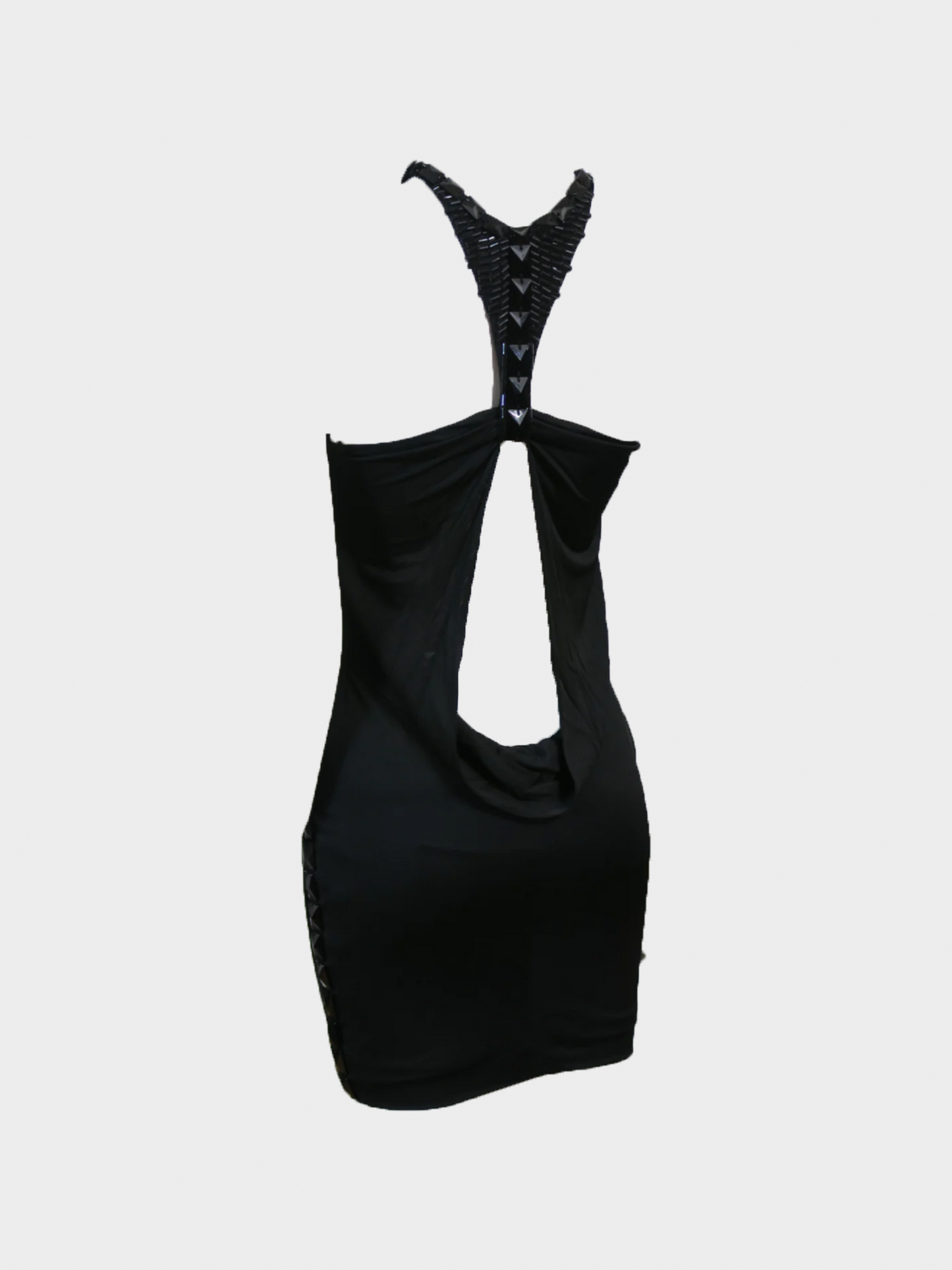 Gucci by Tom Ford FW 2004 Black Cutout Beaded Dress