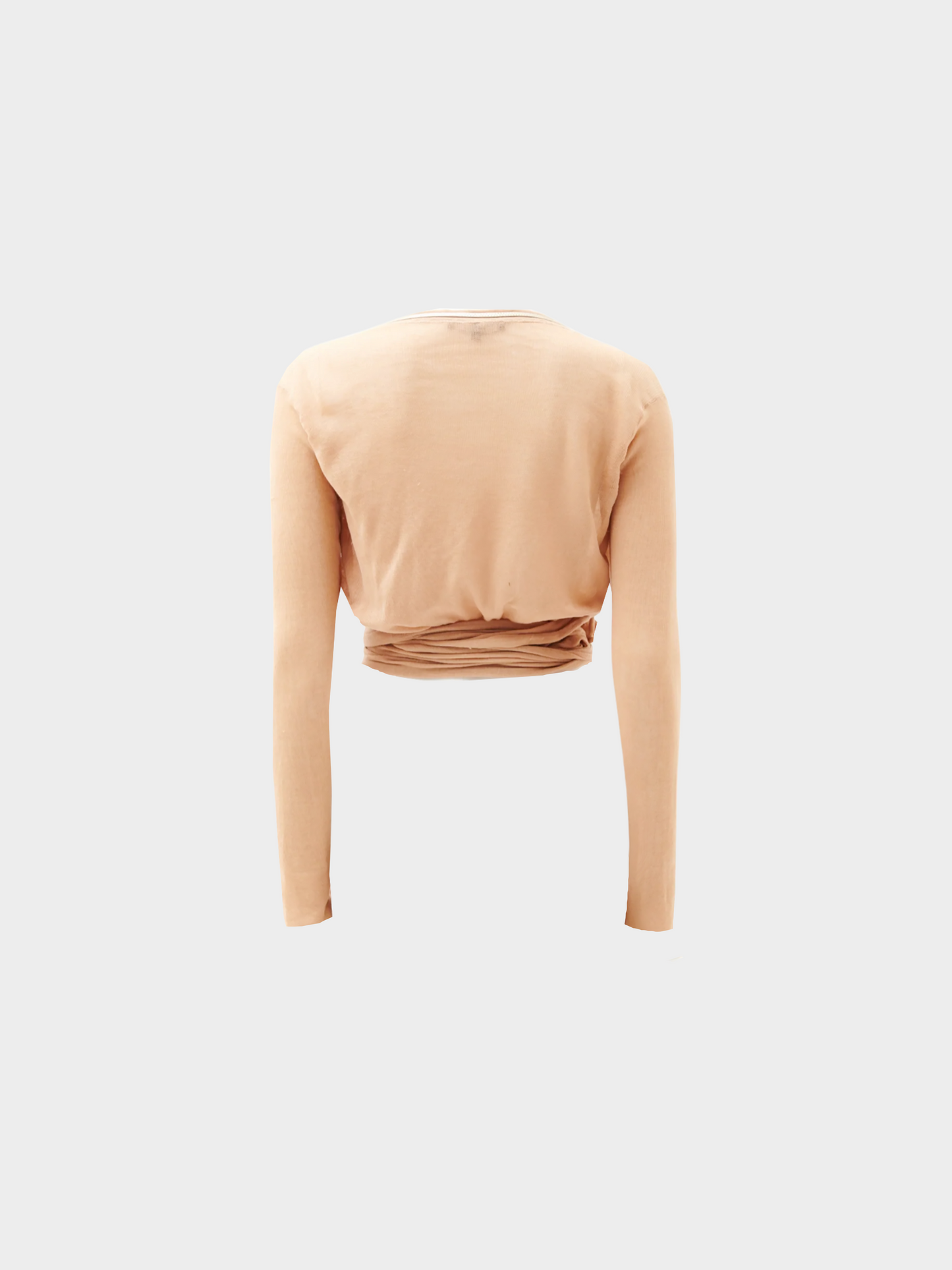 Gucci by Tom Ford 1990s Asymmetric Laced Pink Cardigan