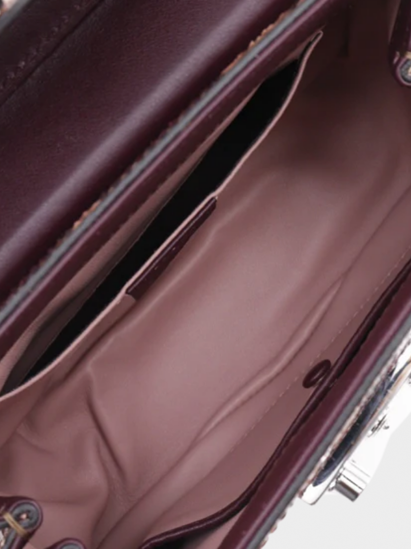 Gucci FW 2013 Burgundy Python Leather Bamboo Lady Lock Top Handle Bag