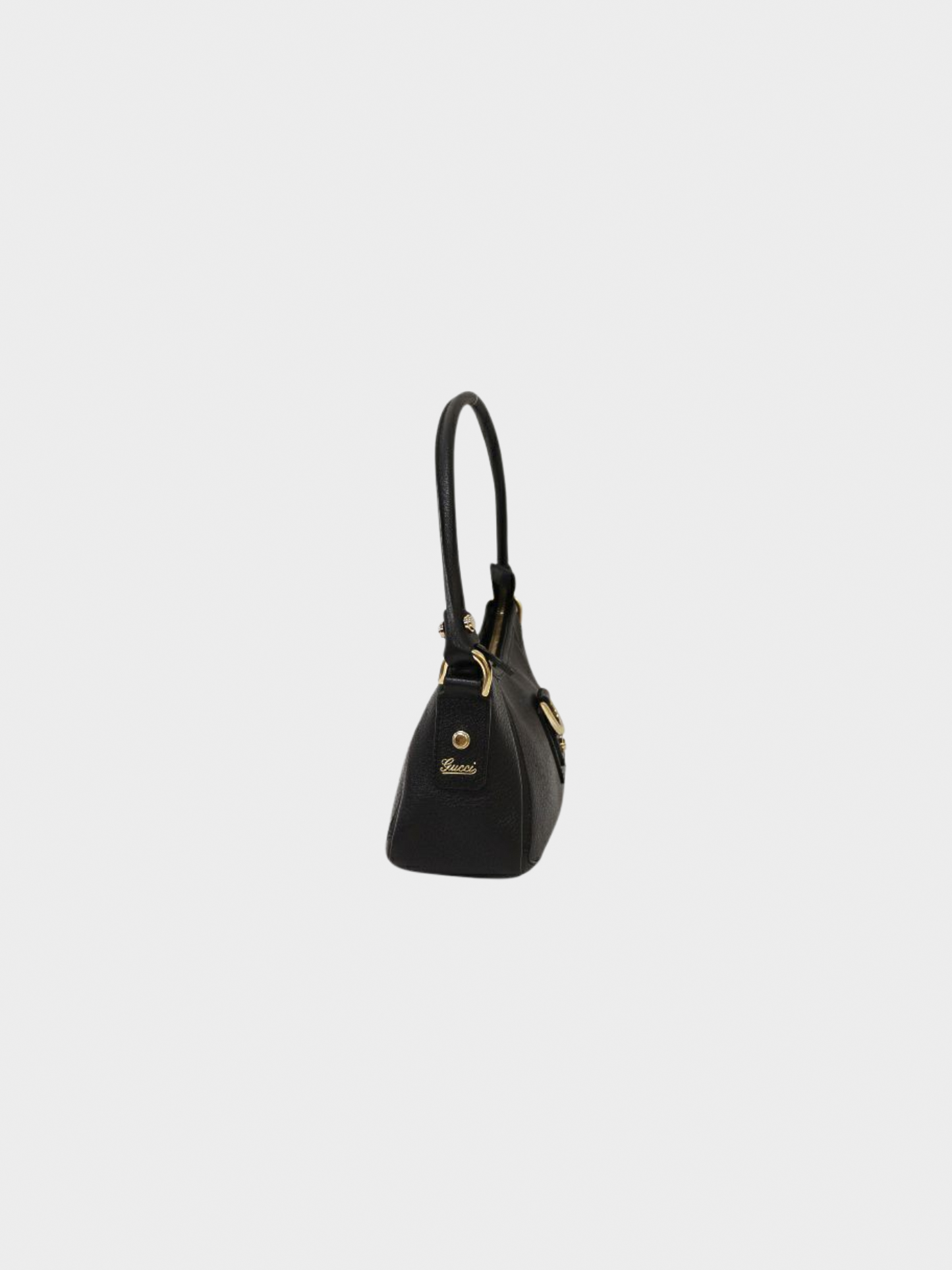 Gucci 2000s Black Abbey Leather One-Shoulder Bag