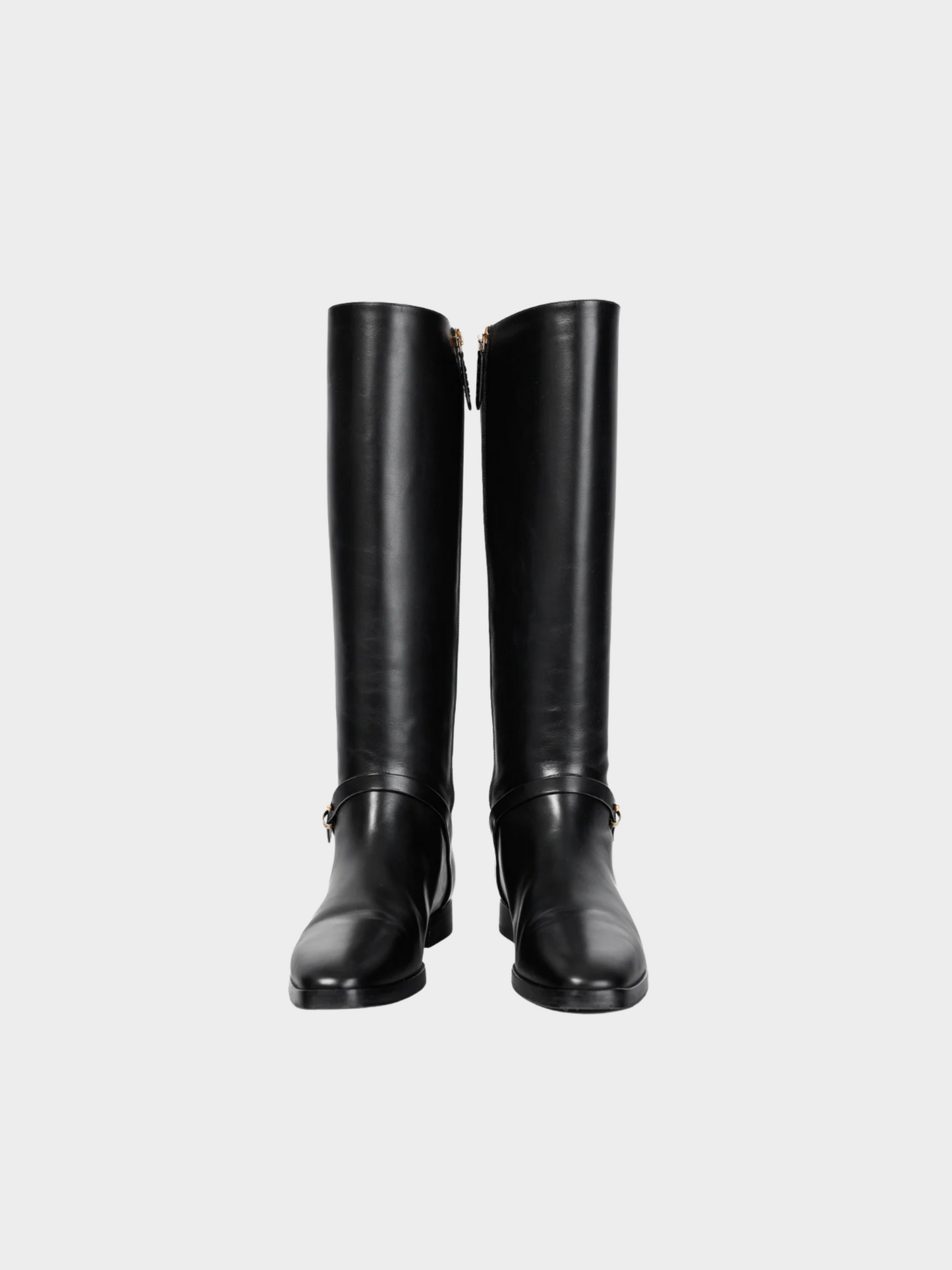 Gucci 2020s Rosie Black Elite Calf Leather Riding Boots
