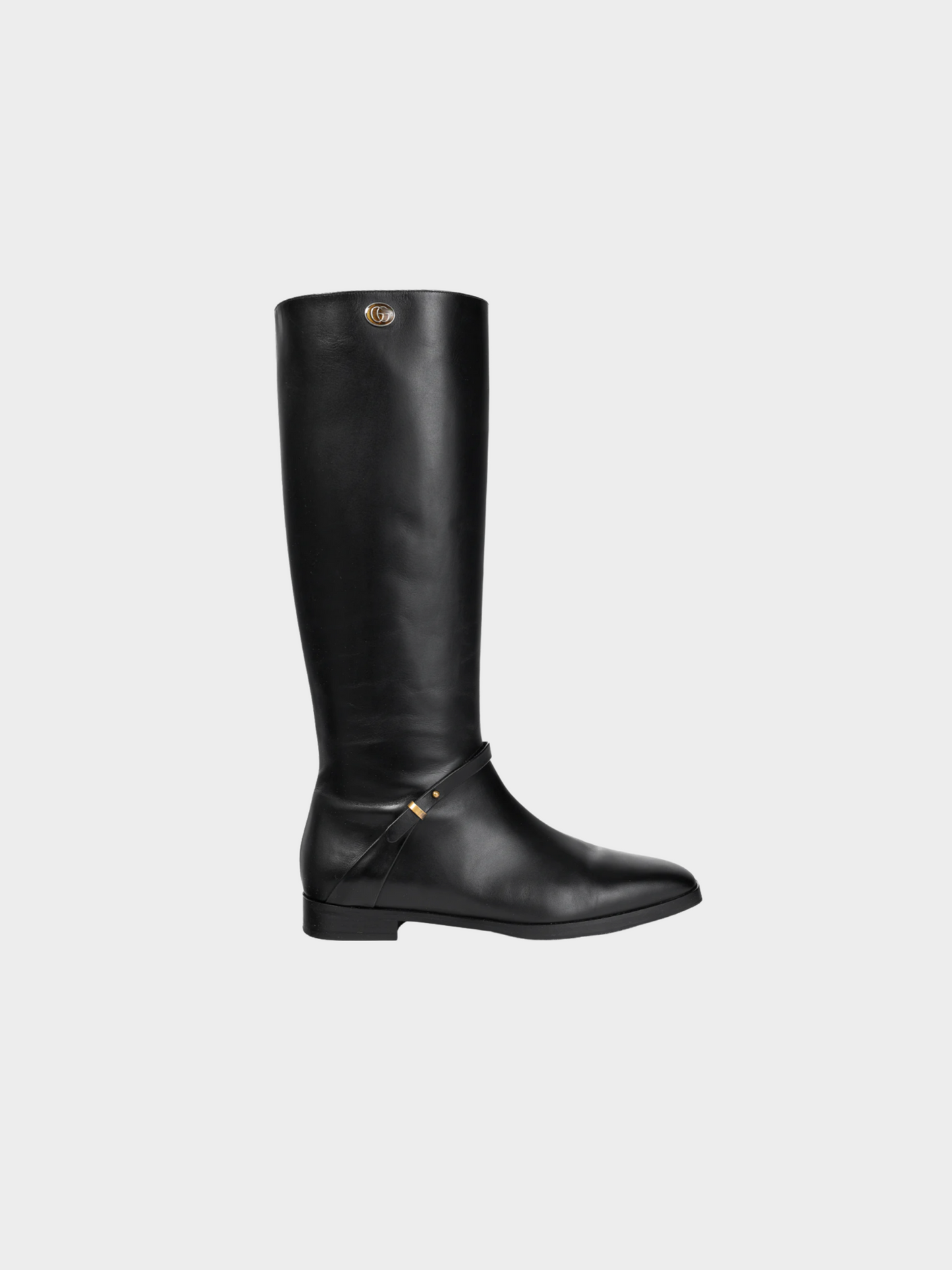 Gucci 2020s Rosie Black Elite Calf Leather Riding Boots