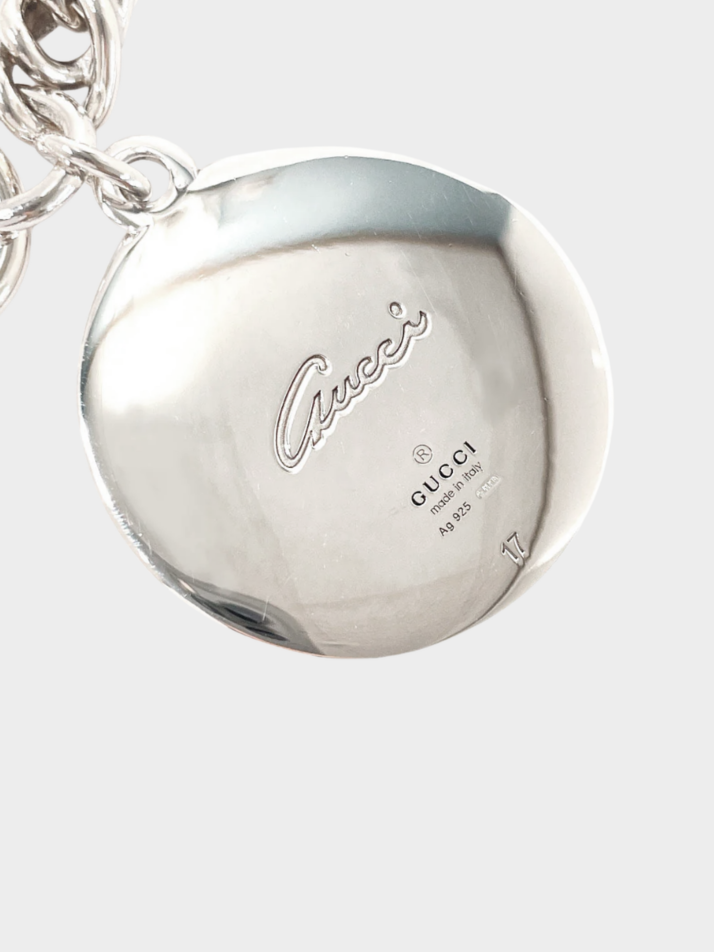 Gucci 2000s Silver Flora Charm Bracelet
