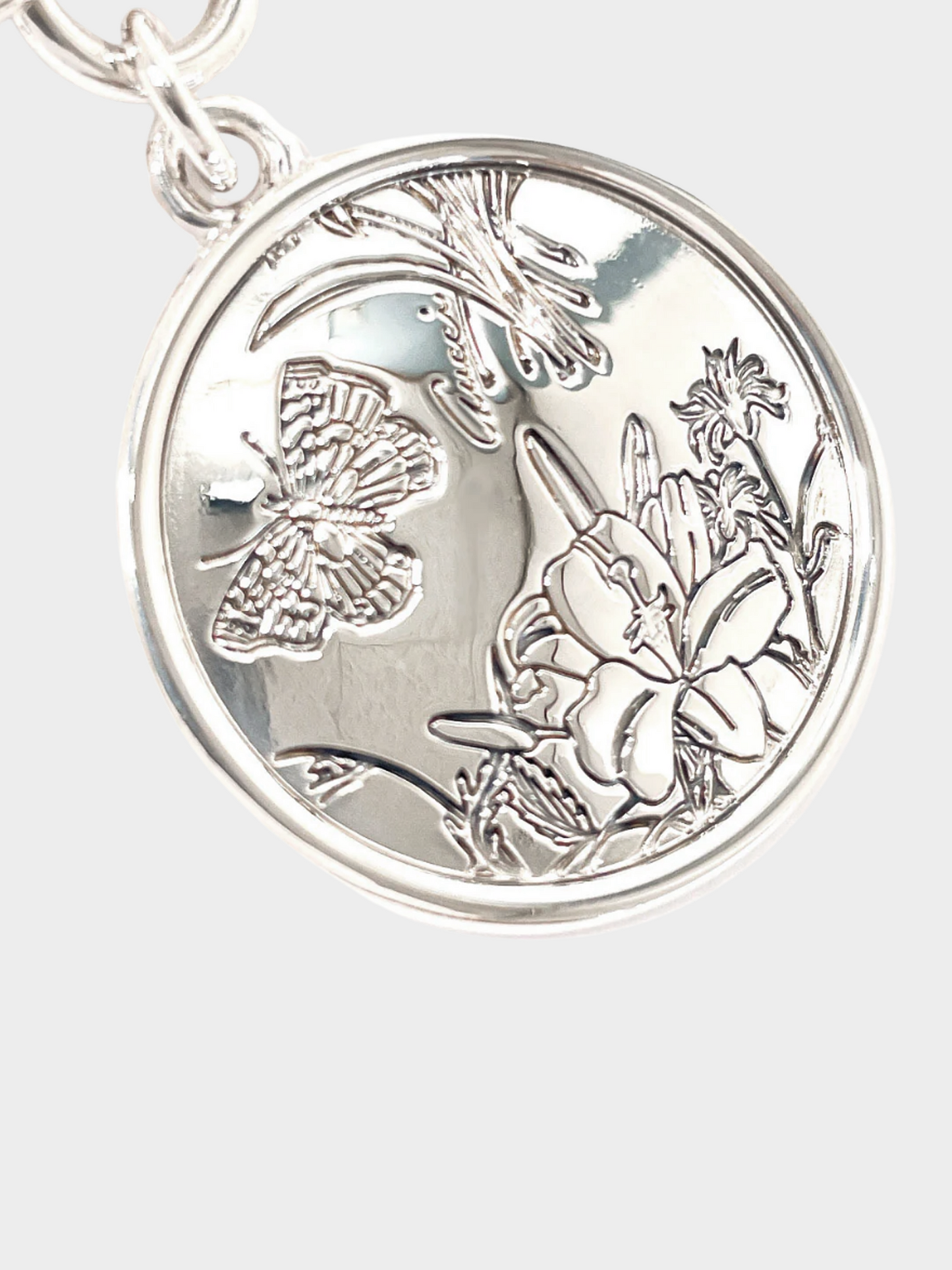 Gucci 2000s Silver Flora Charm Bracelet