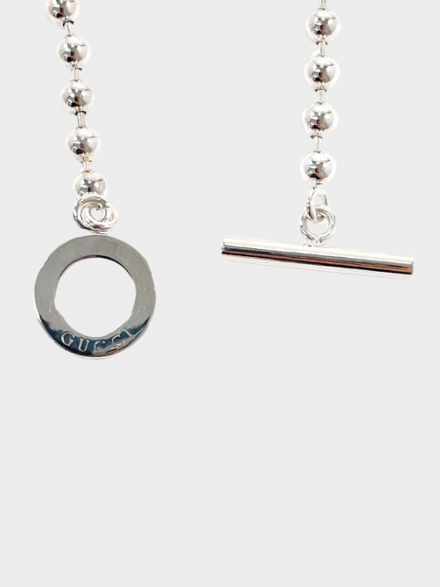Gucci 2000s Silver Ball Chain Bracelet