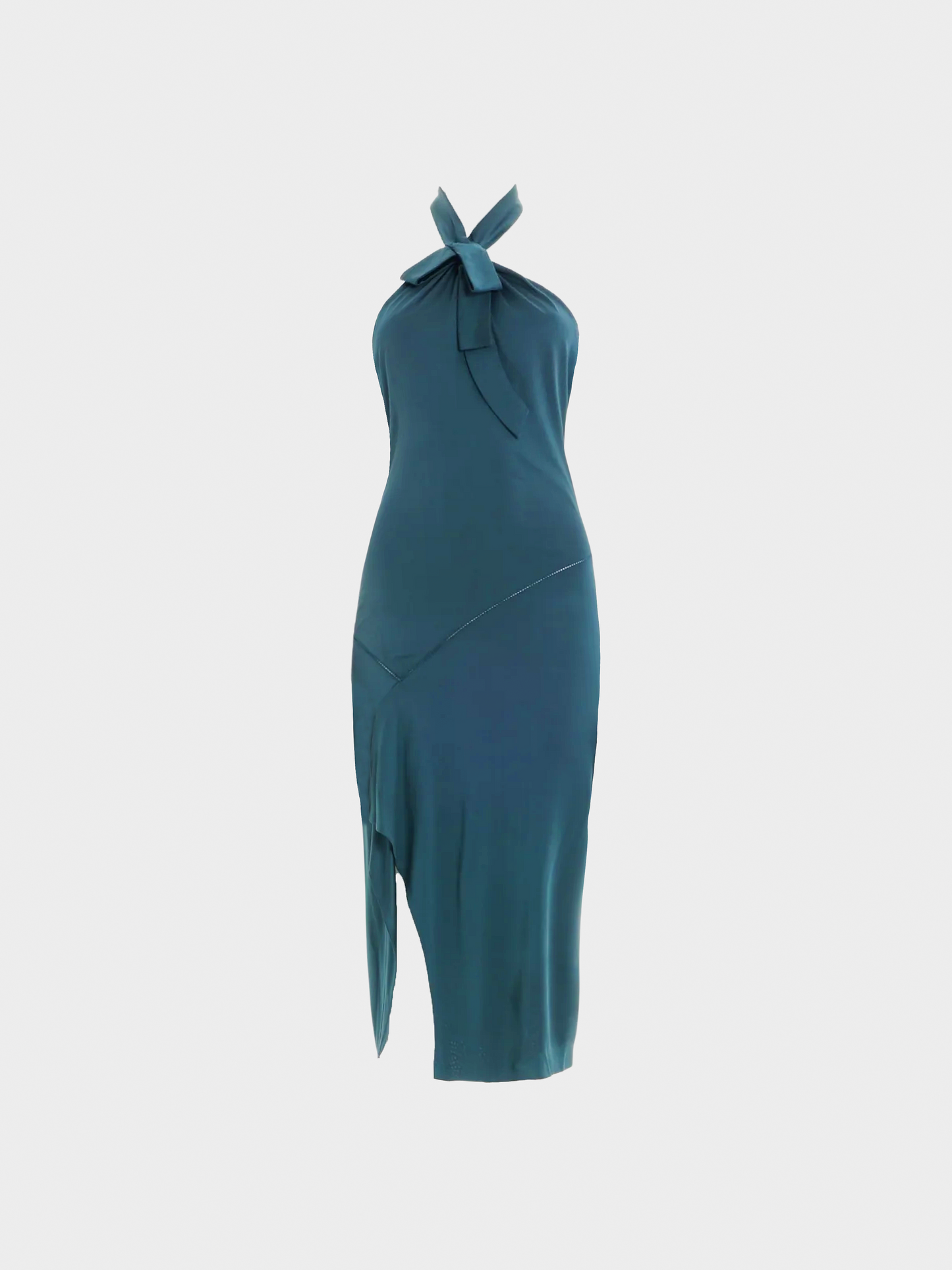 Gucci by Alessandra Facchinetti FW 2005 Green Lycra Halter Cocktail Dress