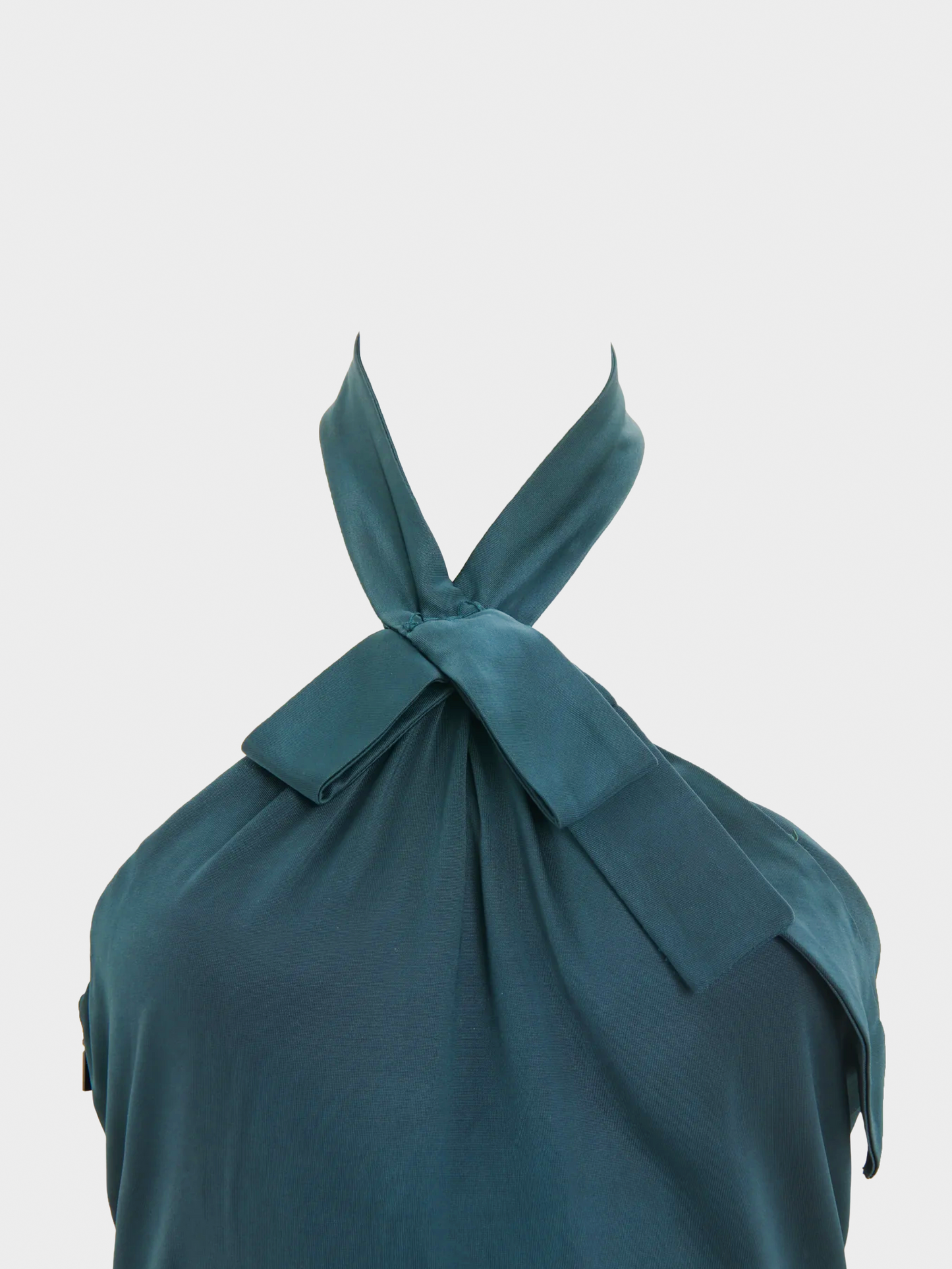 Gucci by Alessandra Facchinetti FW 2005 Green Lycra Halter Cocktail Dress