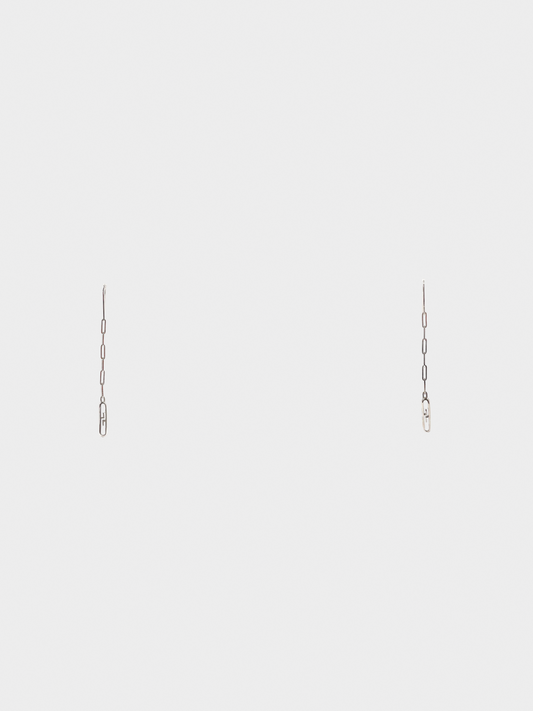 Gucci 2000s GG Logo Silver Earrings