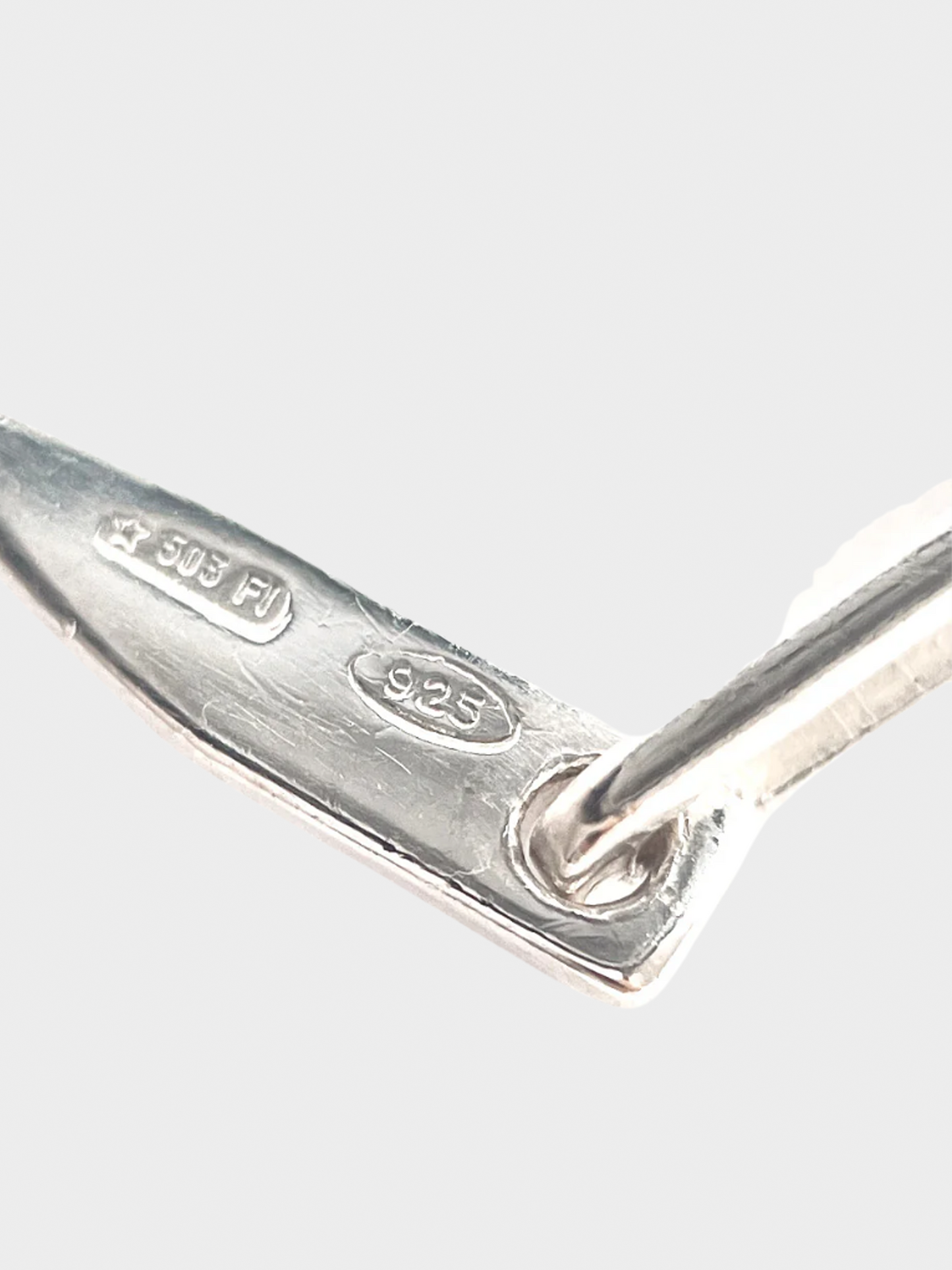 Gucci 2000s GG Logo Silver Earrings