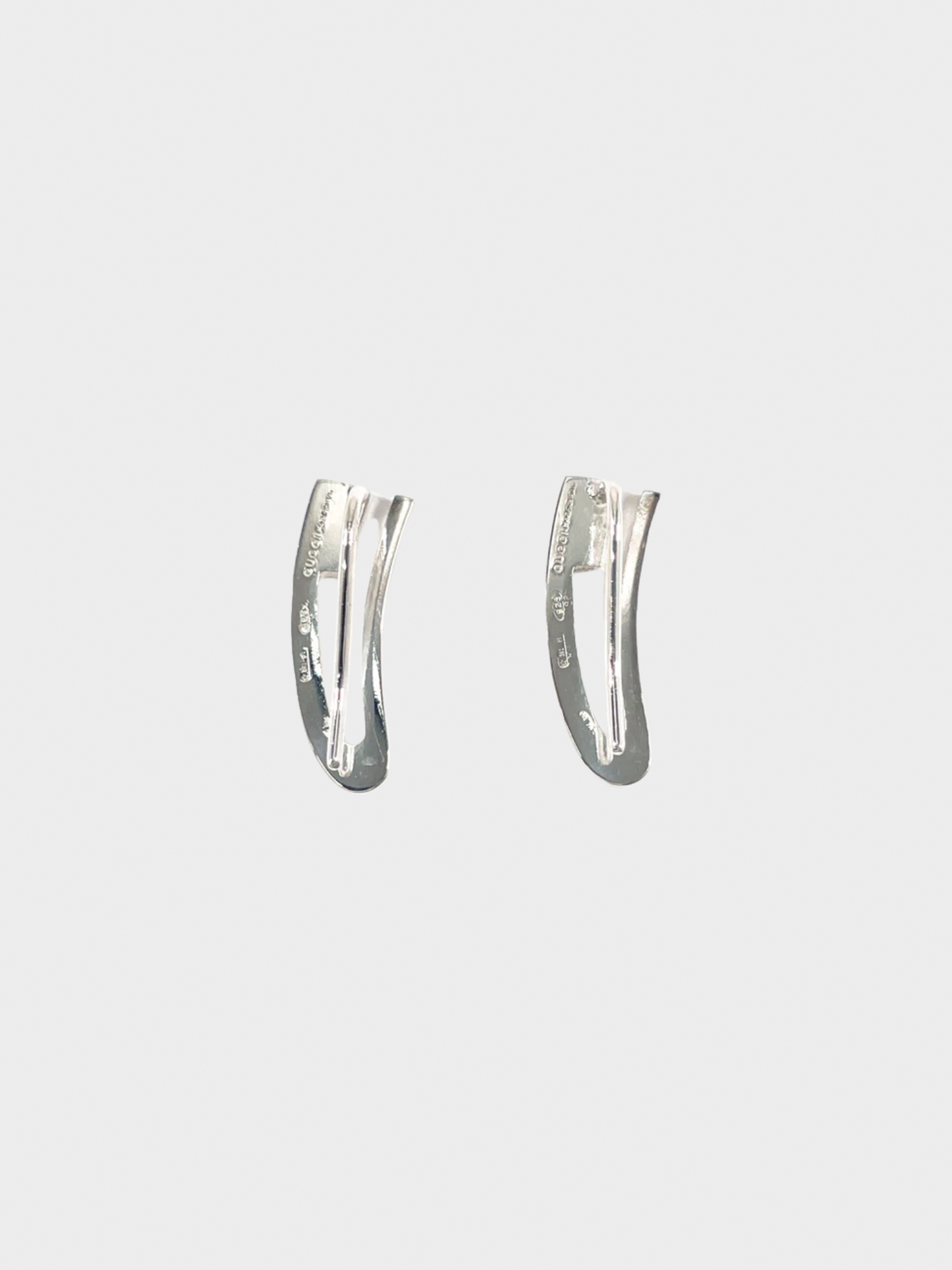 Gucci 2000s Silver G Logo Earrings