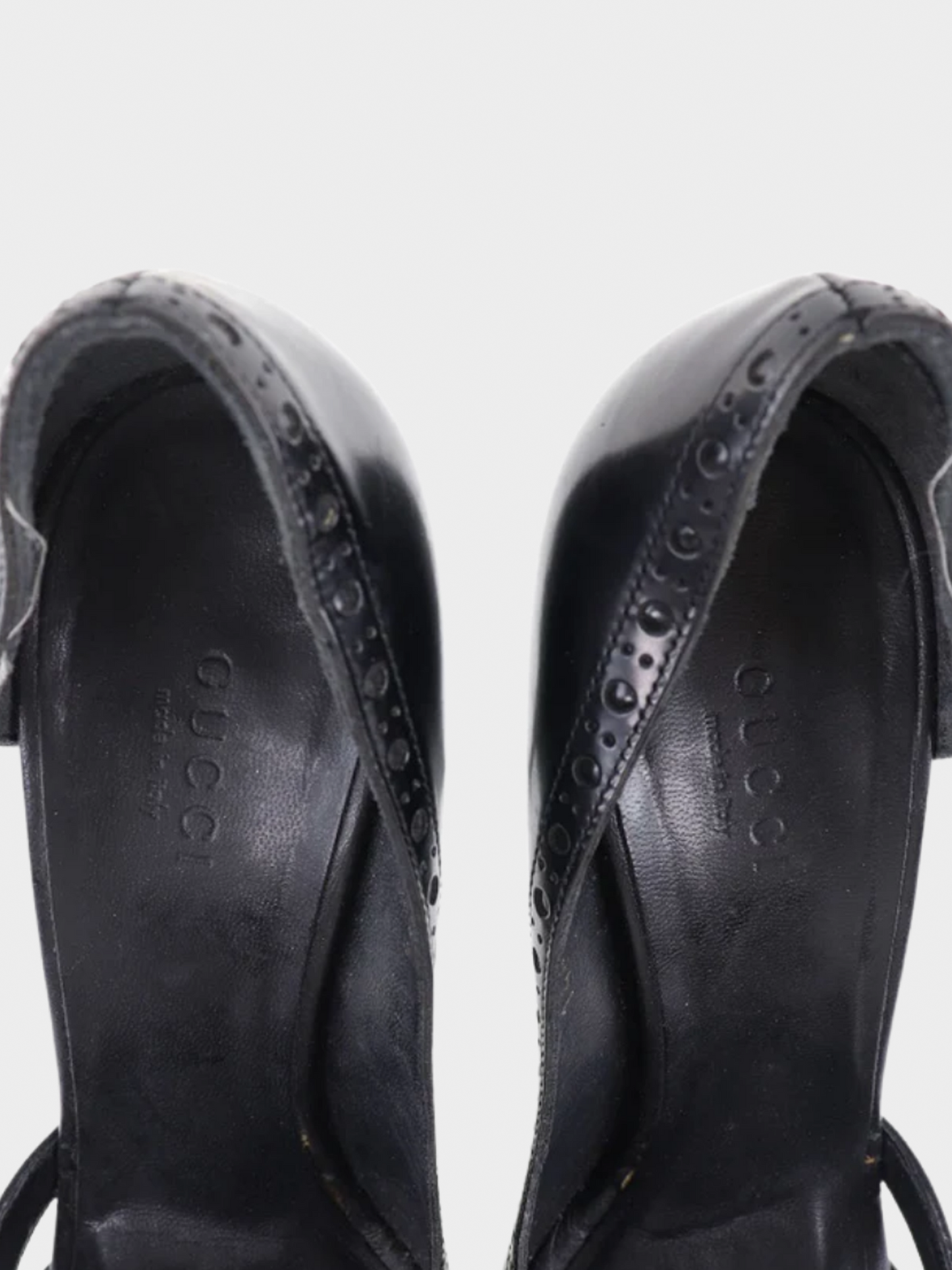 Gucci 2000s Black Leather Open Side Pumps