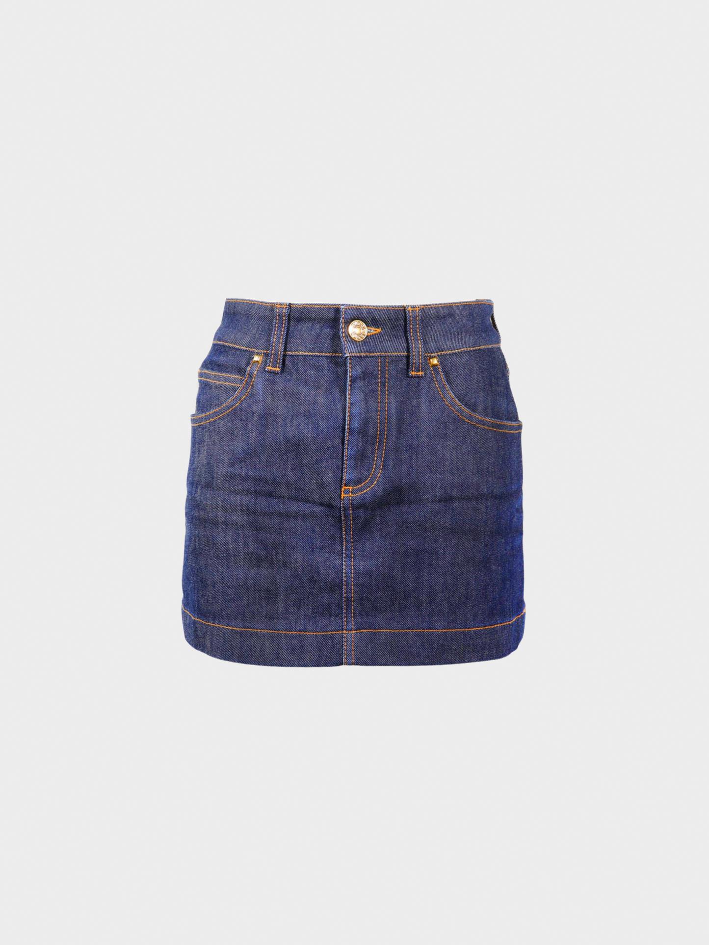 Gucci 2010s Dark Denim Cotton Mini Skirt
