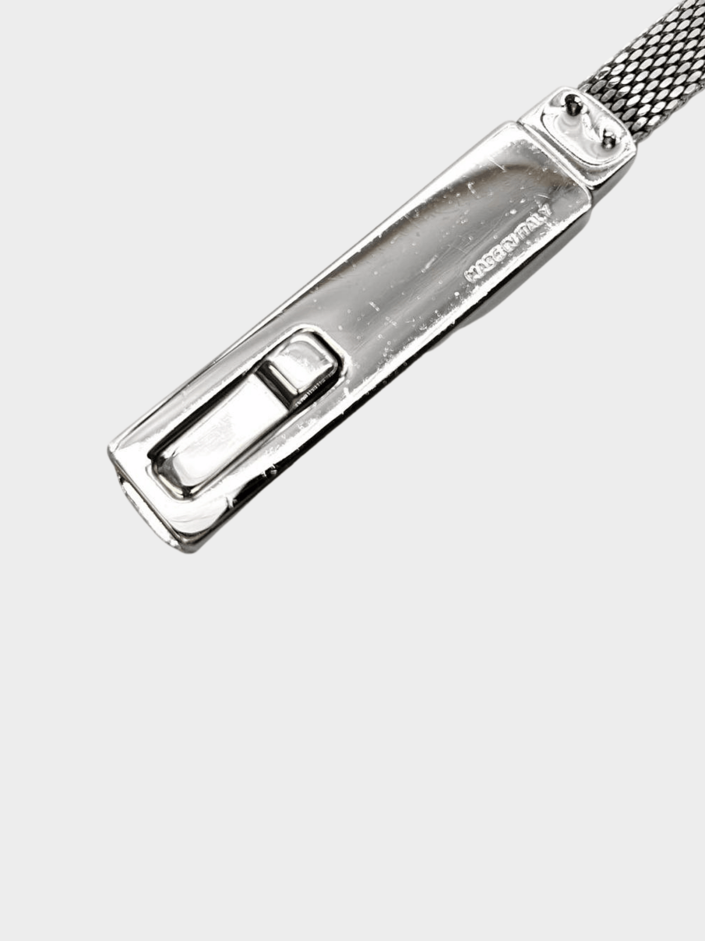 Gucci 2000s Silver Metal Plaque Belt