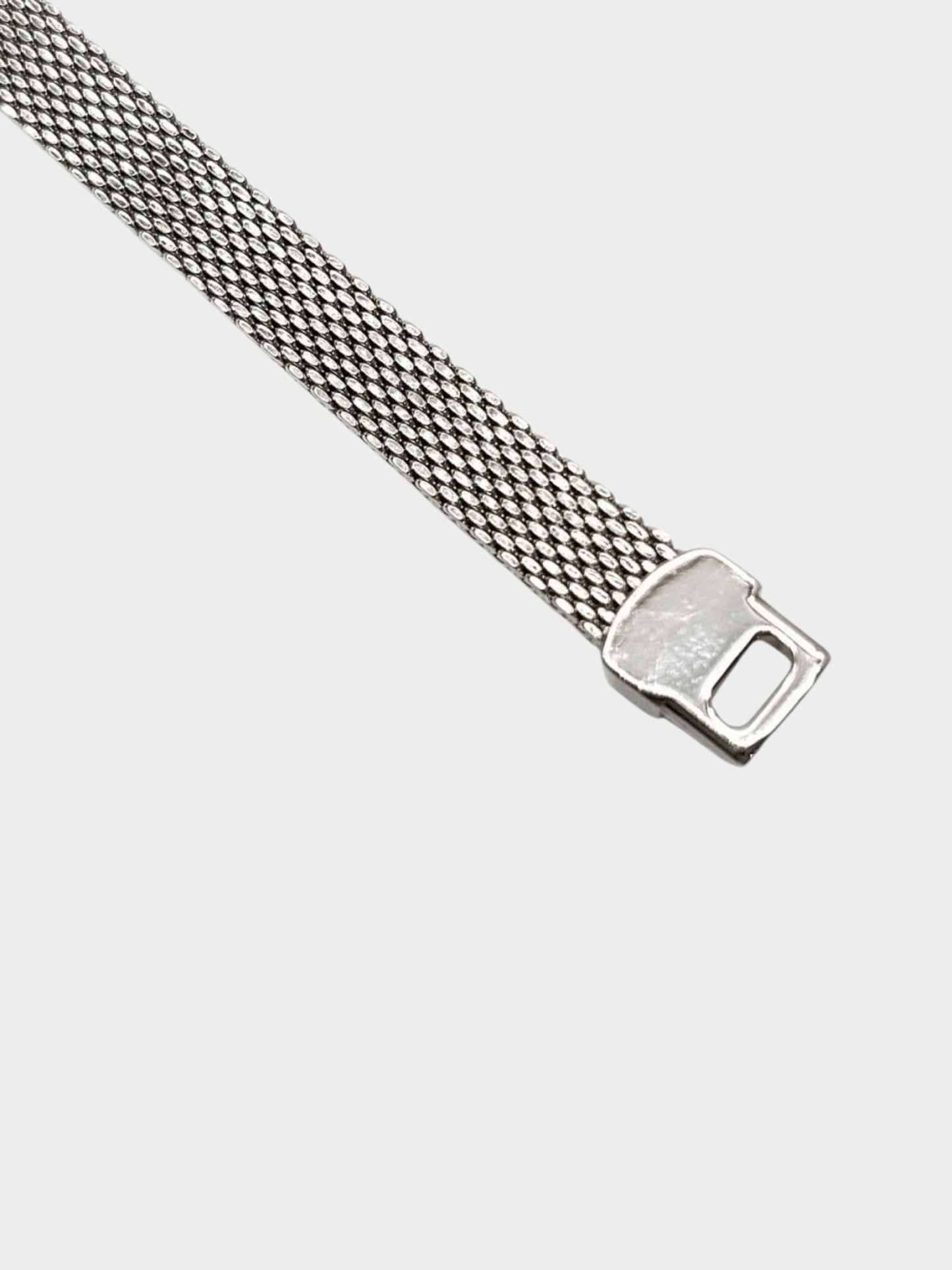 Gucci 2000s Silver Metal Plaque Belt