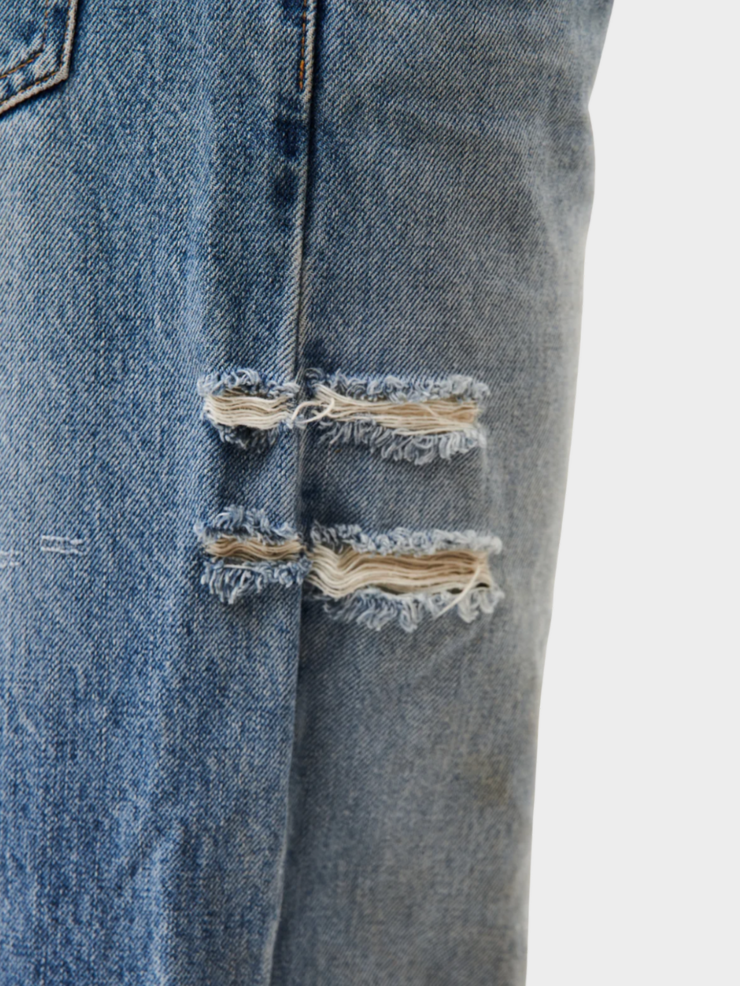 Gucci by Tom Ford SS 1999 Blue Denim Geometric Waistband Jeans