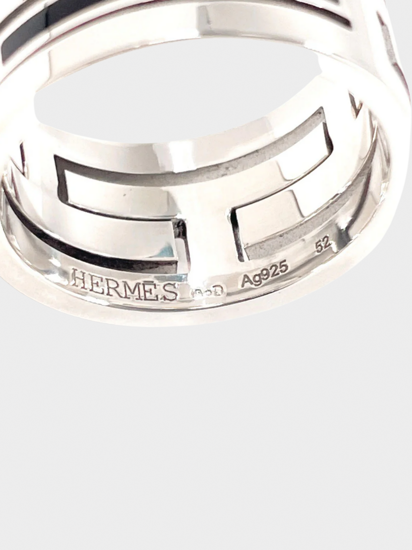 Hermes 2000s Move Ash Silver 925 H Ring