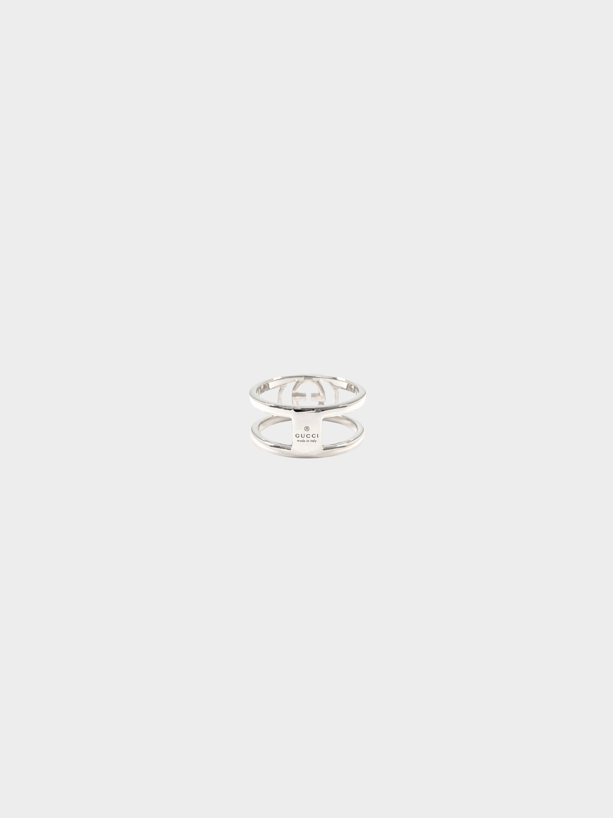 Gucci 2000s Sterling Silver G Logo Ring