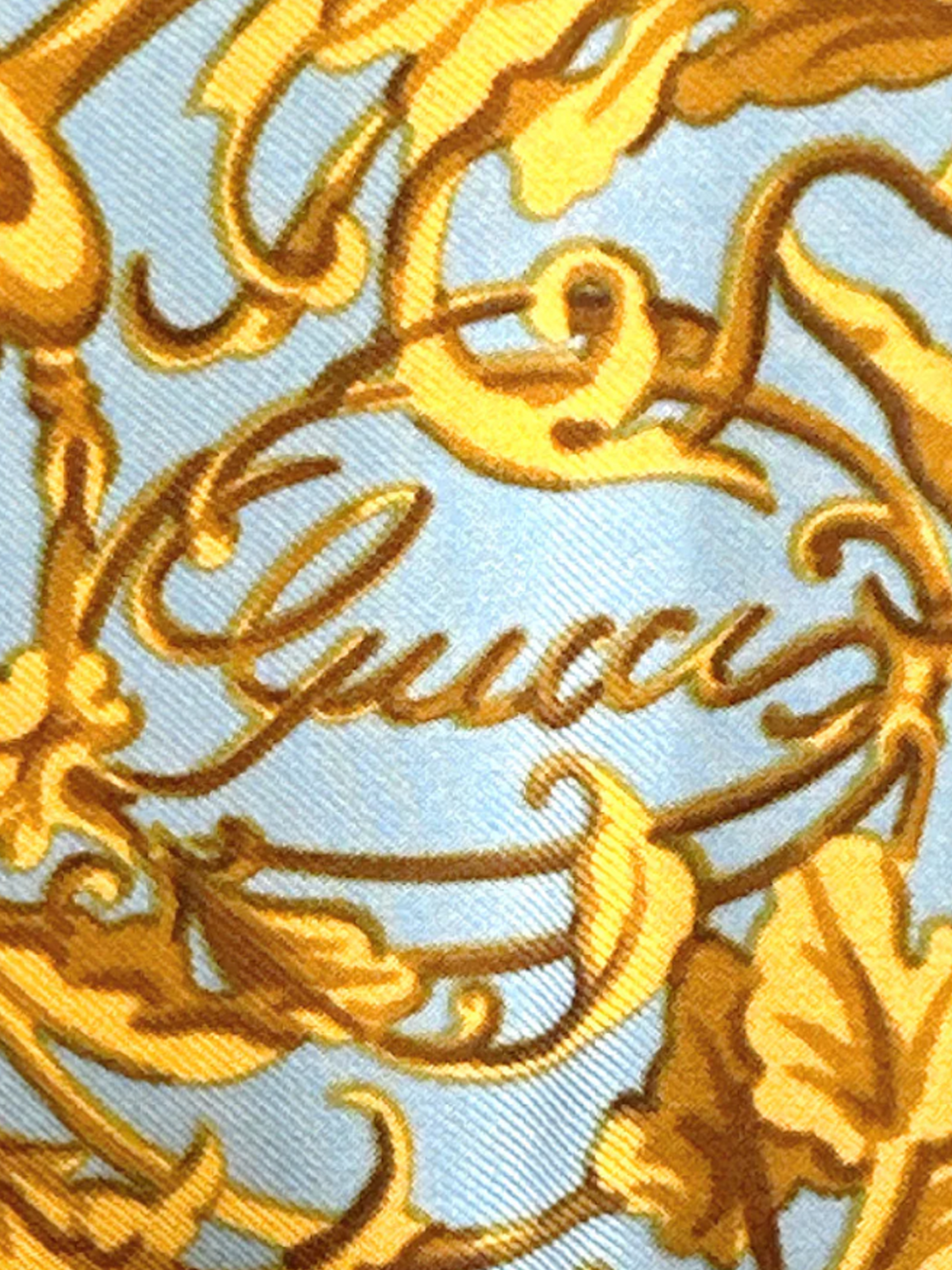 Gucci 2000s Multicoloured Silk Printed Scarf