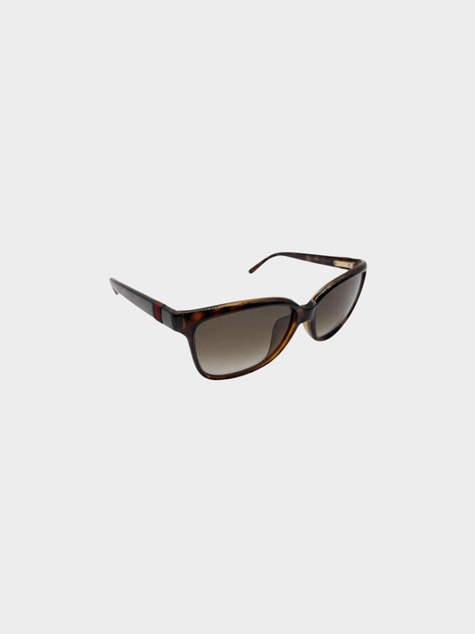 Gucci 2010s Brown Tortoiseshell Sunglasses
