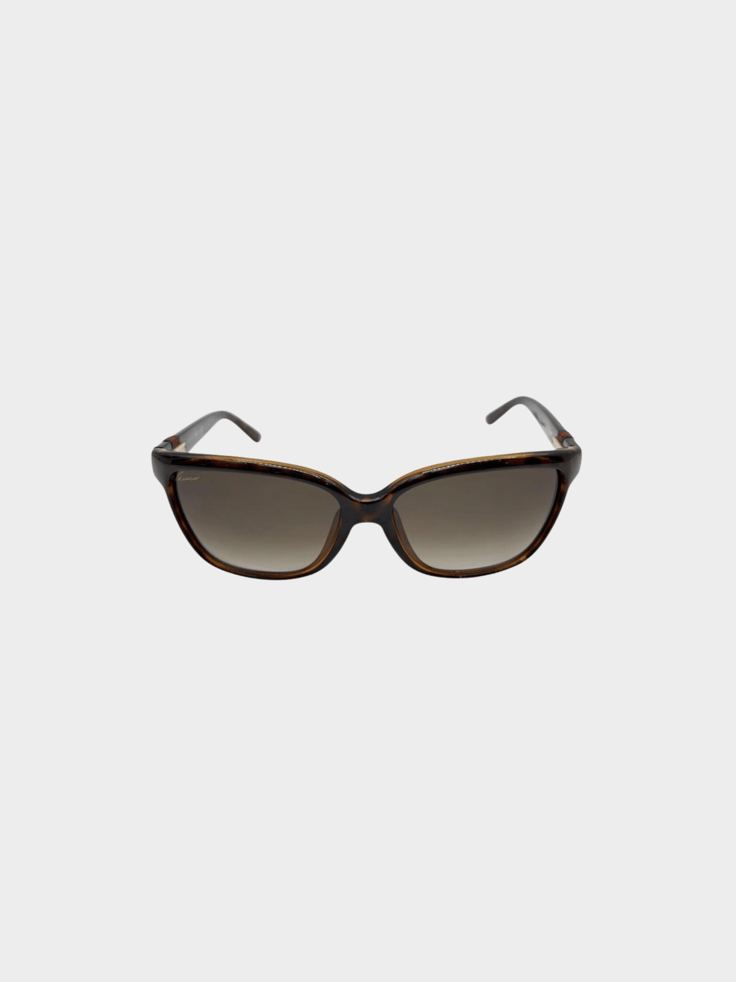 Gucci 2010s Brown Tortoiseshell Sunglasses